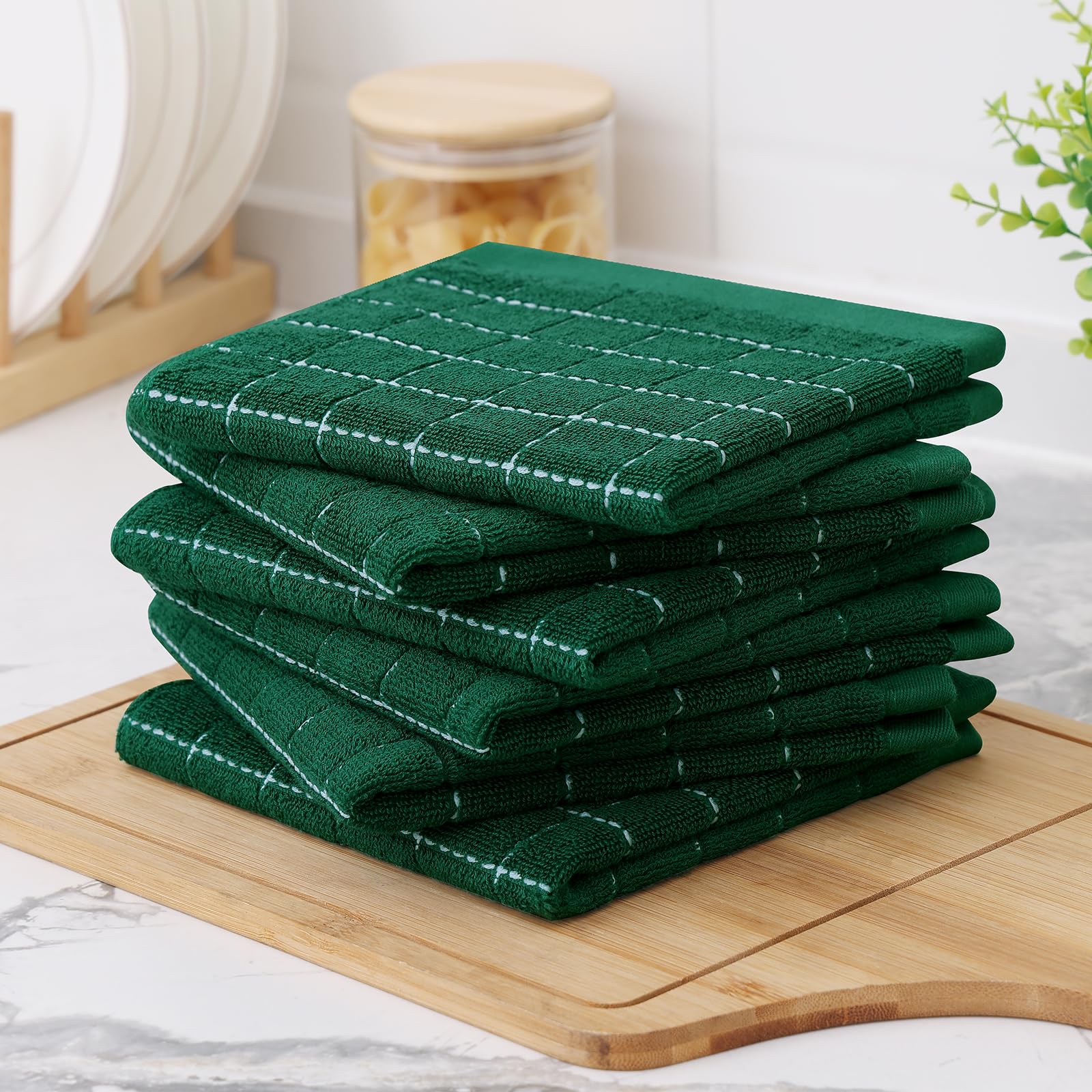 100% Cotton Terry Kitchen Dish Cloths (6 Count)