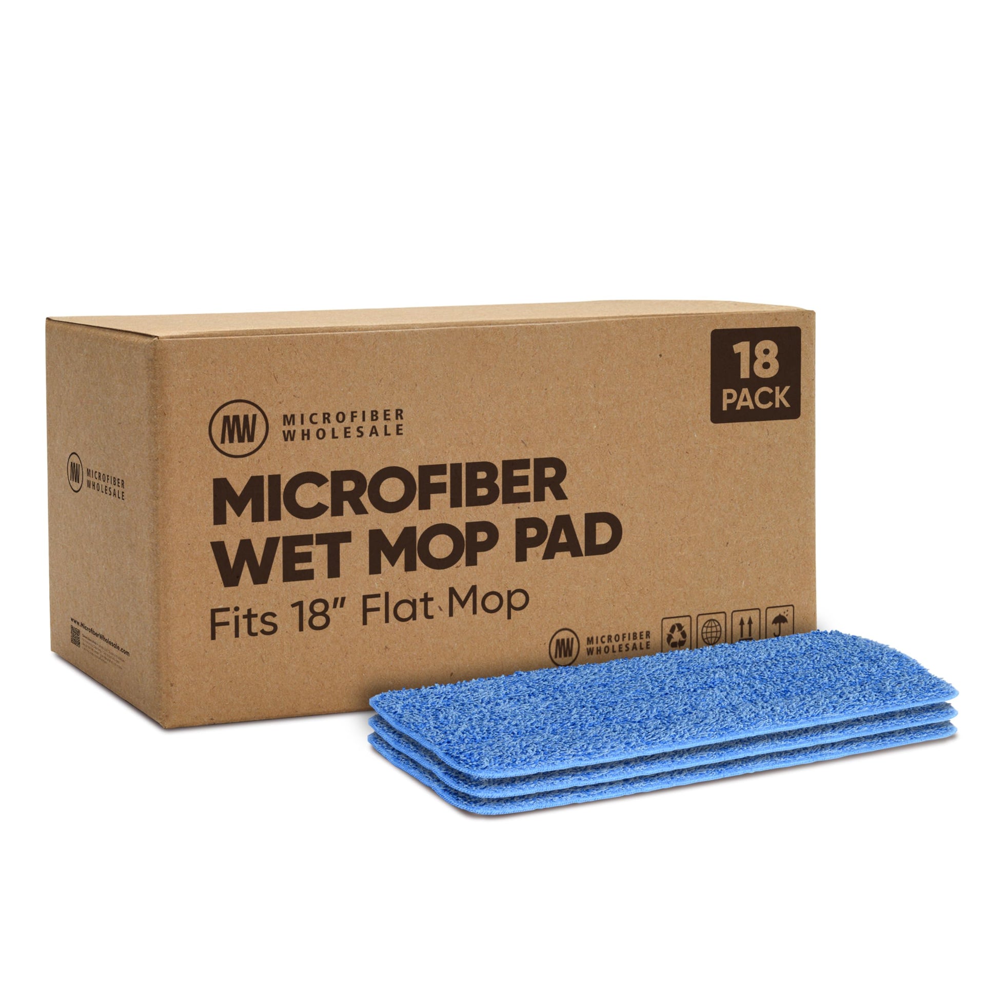 18 inch Microfiber Mop Pads (18 Count)