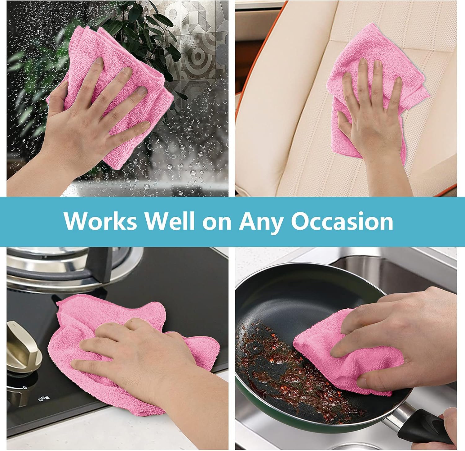 50PK Microfiber Cleaning Cloth (50 Count)