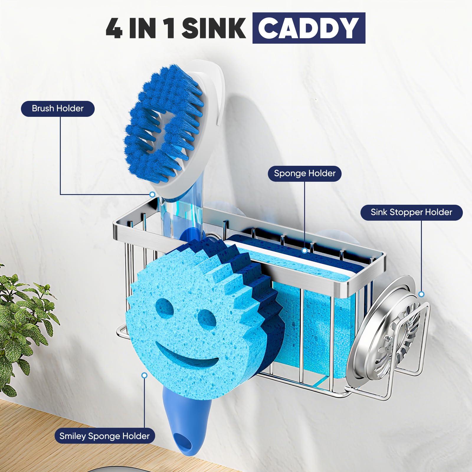 Sponge Holder for Kitchen Sink