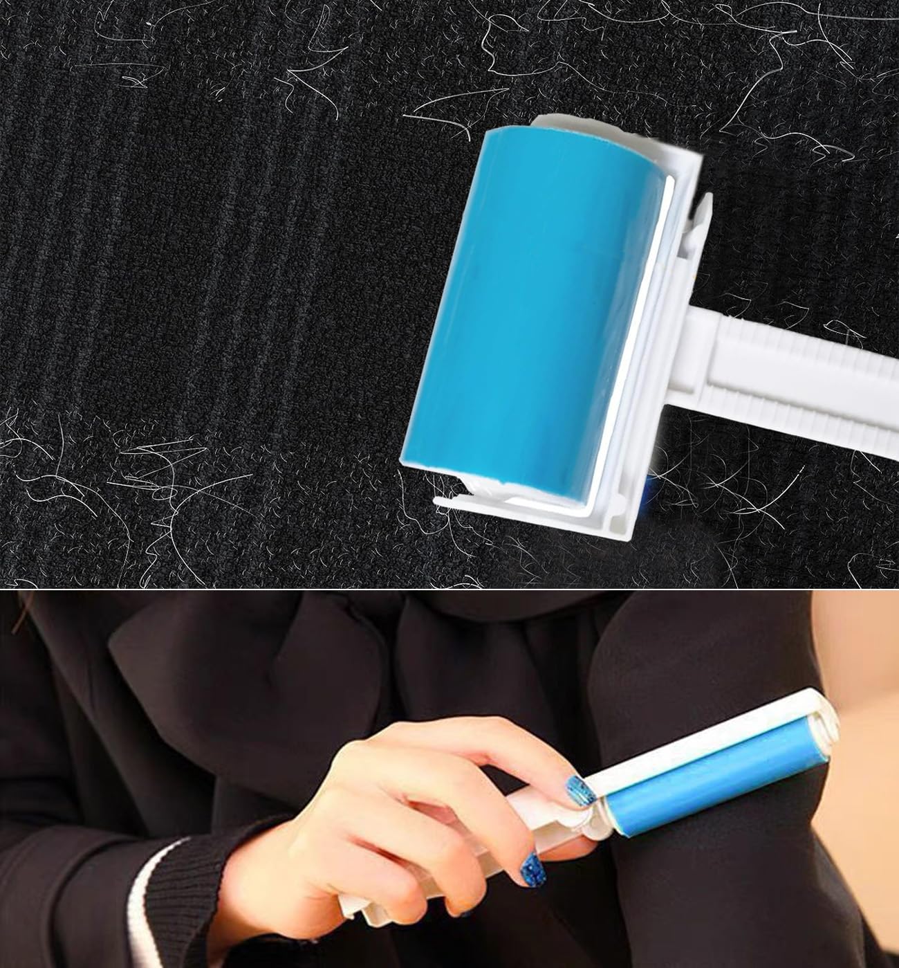Reusable Sticky Lint Roller 2 Pack with Cover