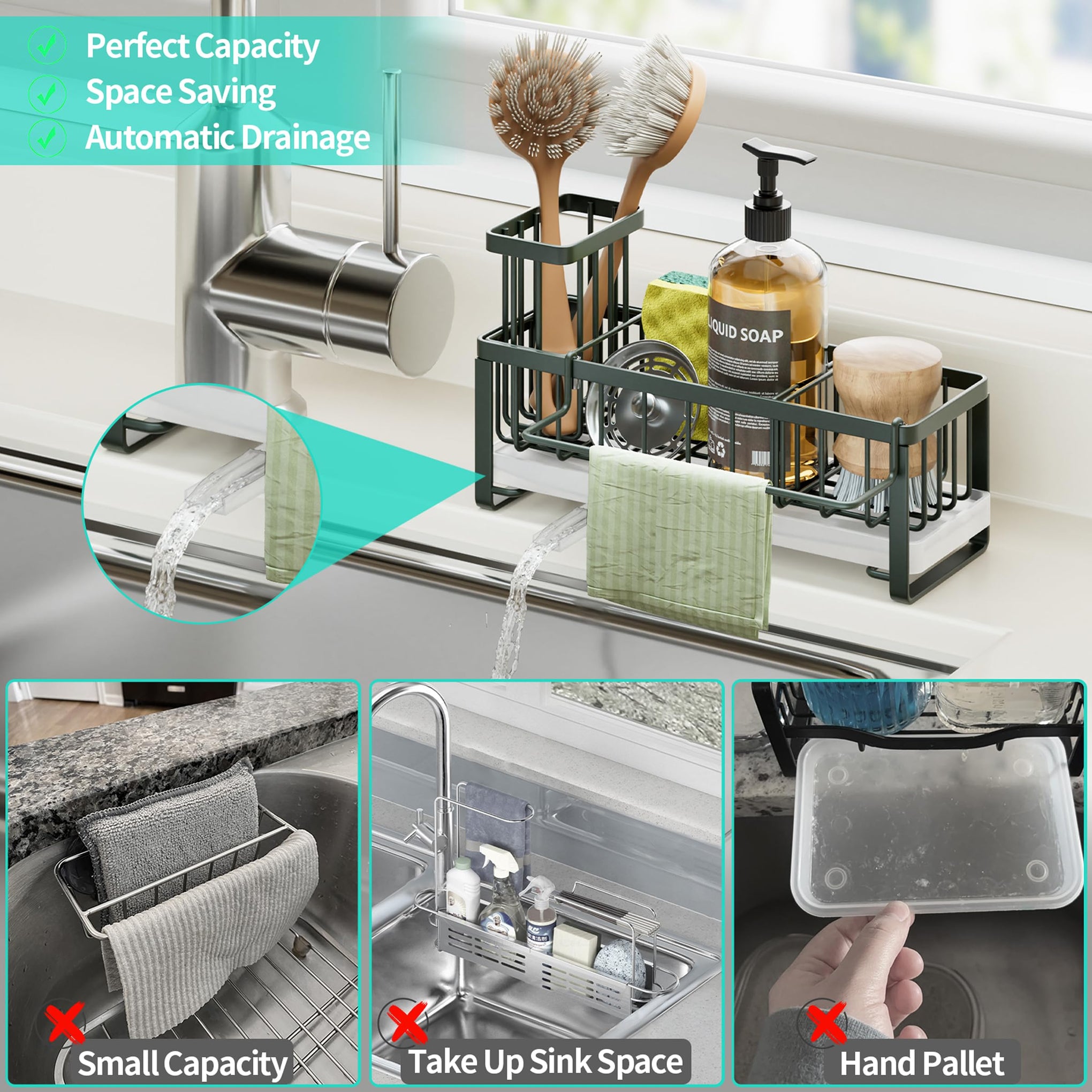 Sponge Holder for Kitchen Sink