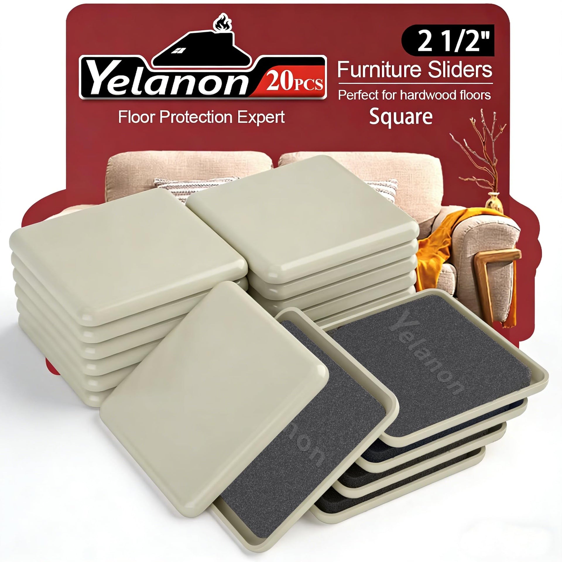 Furniture Sliders 20 pcs (20 Count)