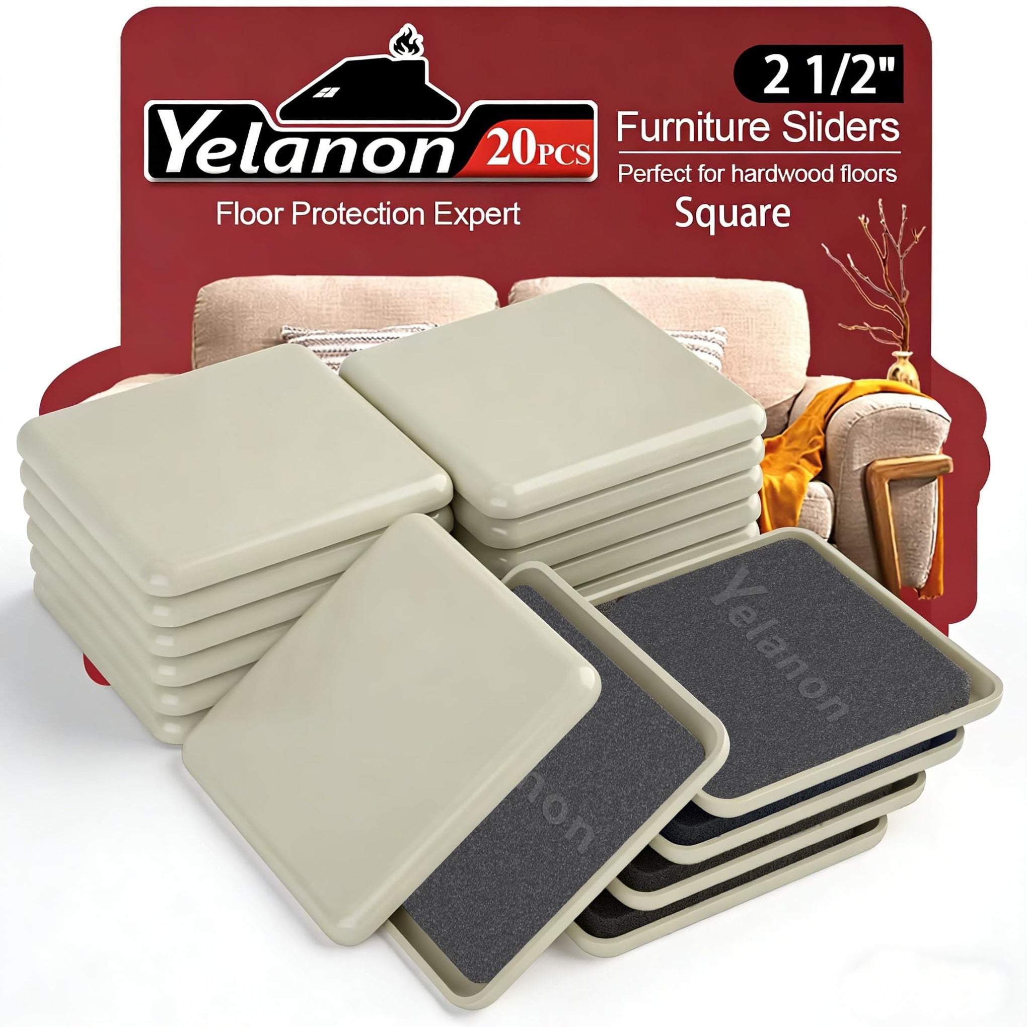 Furniture Sliders 20 pcs (20 Count)