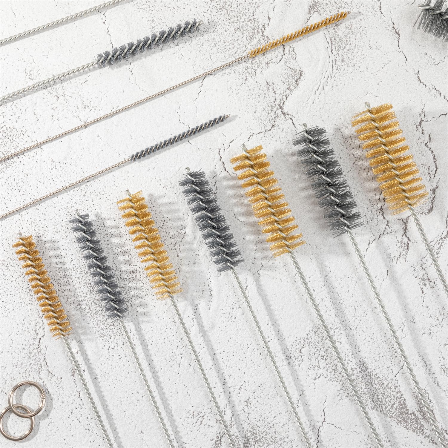 16 Inch Extra Long Pipe Cleaning Brush Set with Brass Bristles