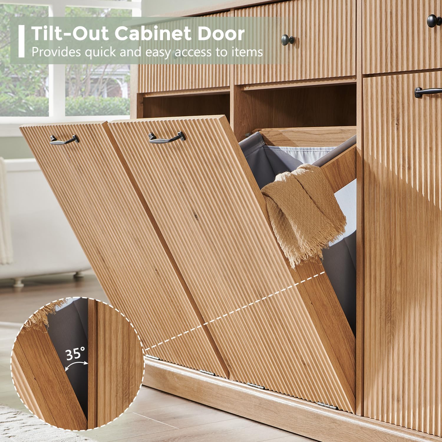 Triple Tilt Out Trash Can Cabinet