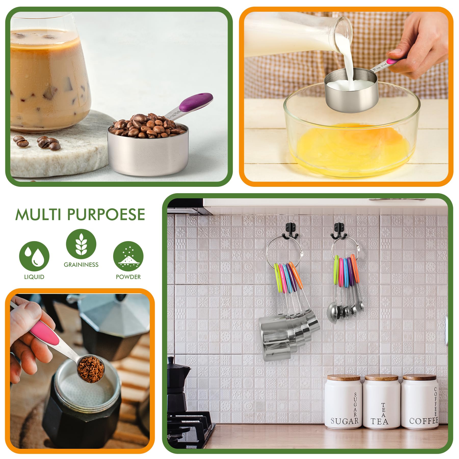 10 Pack Measuring Cups &Spoons Set (10 Count)