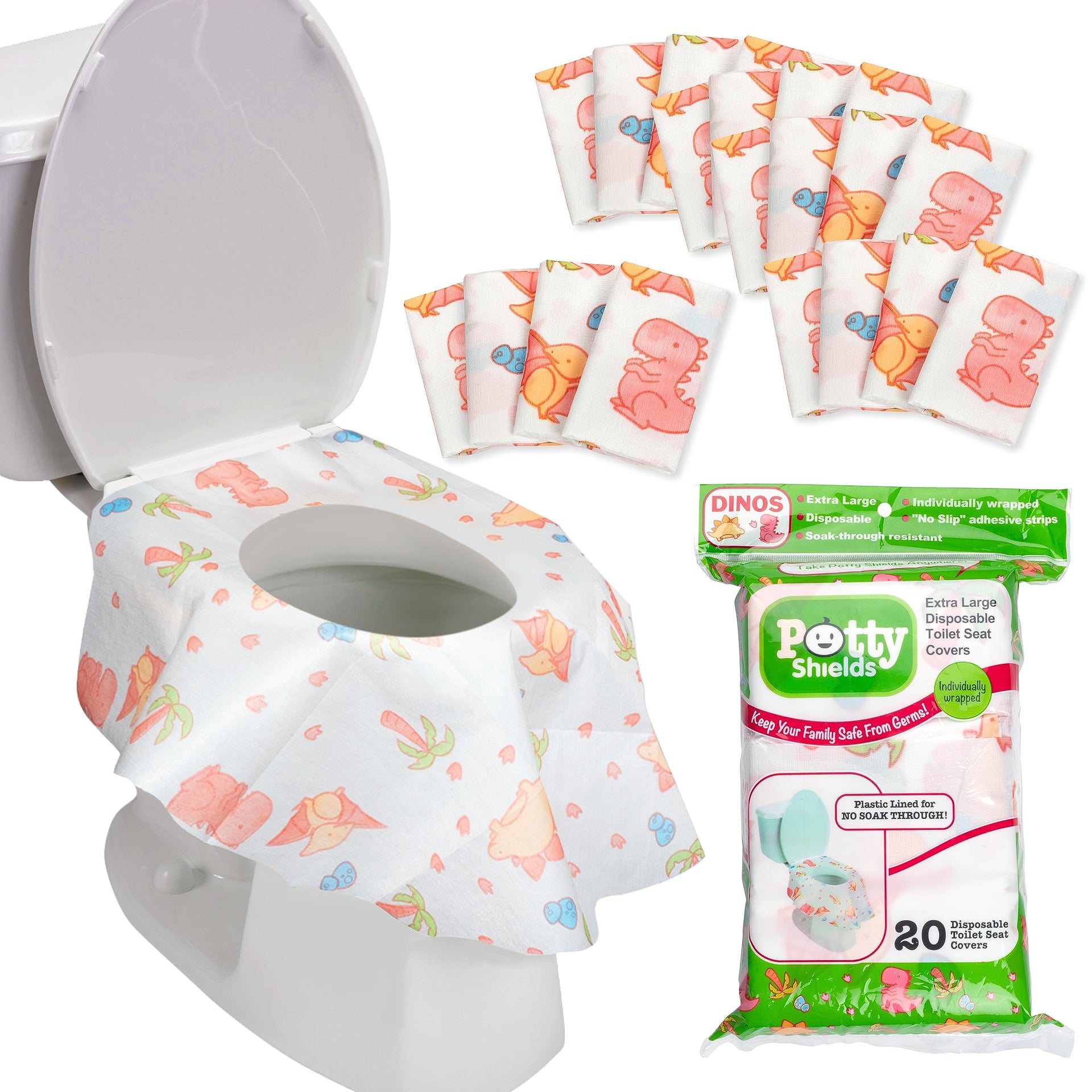 Waterproof Disposable Toilet Seat Covers (20 Count)
