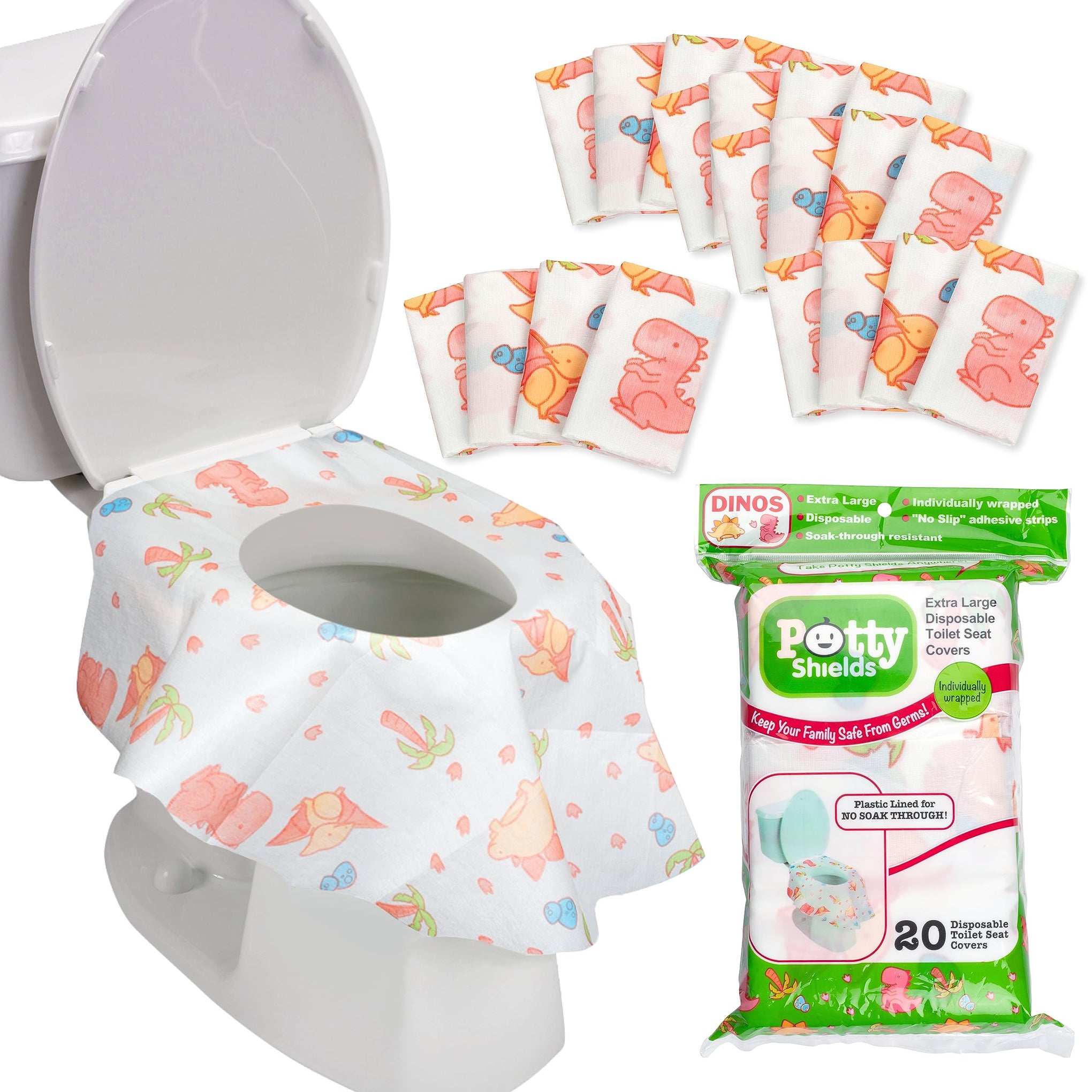 Waterproof Disposable Toilet Seat Covers (20 Count)