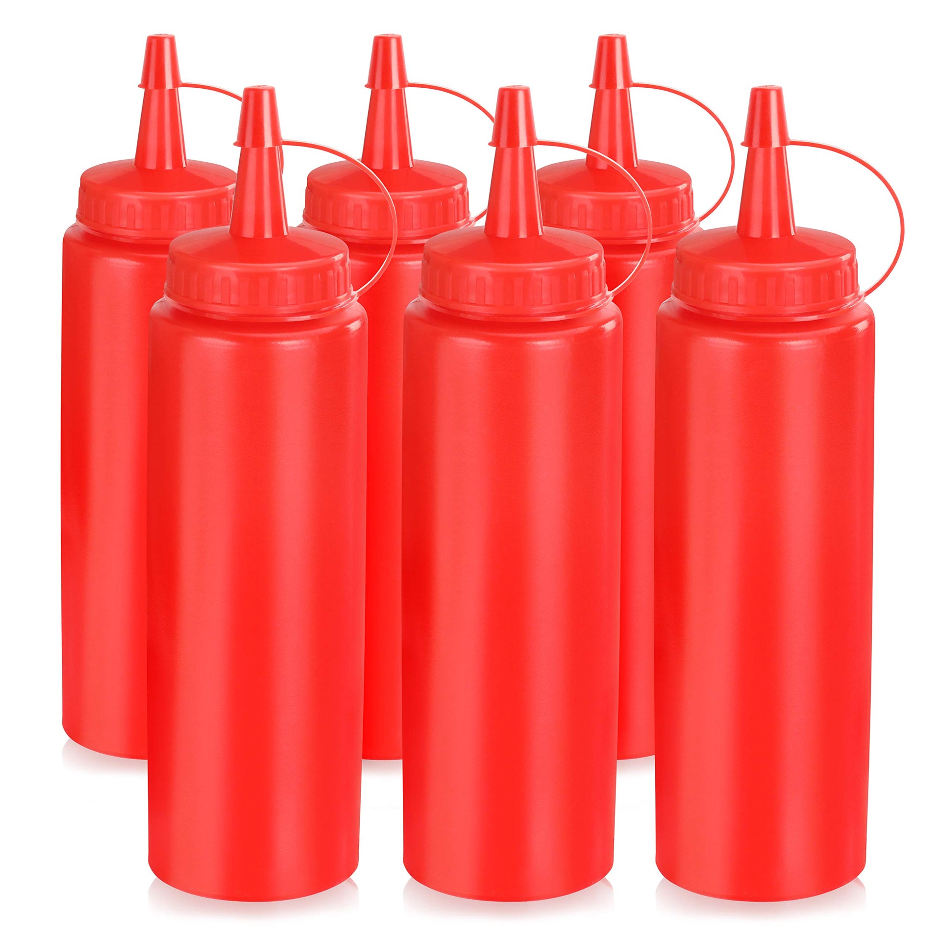 8 oz Red Squeeze Bottle