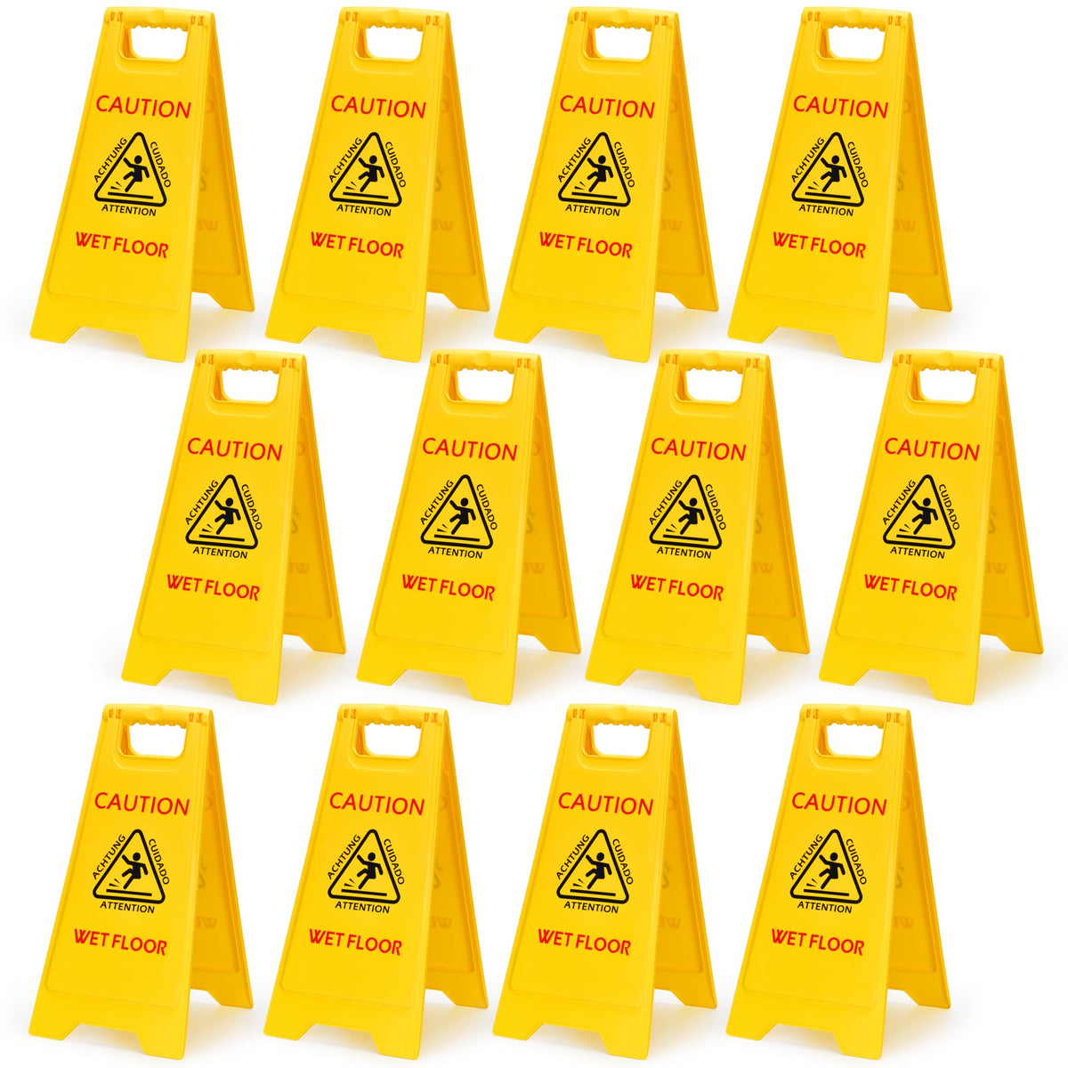 MATTHEW CLEANING 25'' Industrial Wet Floor Sign 12 Pack 2 (12 Count)