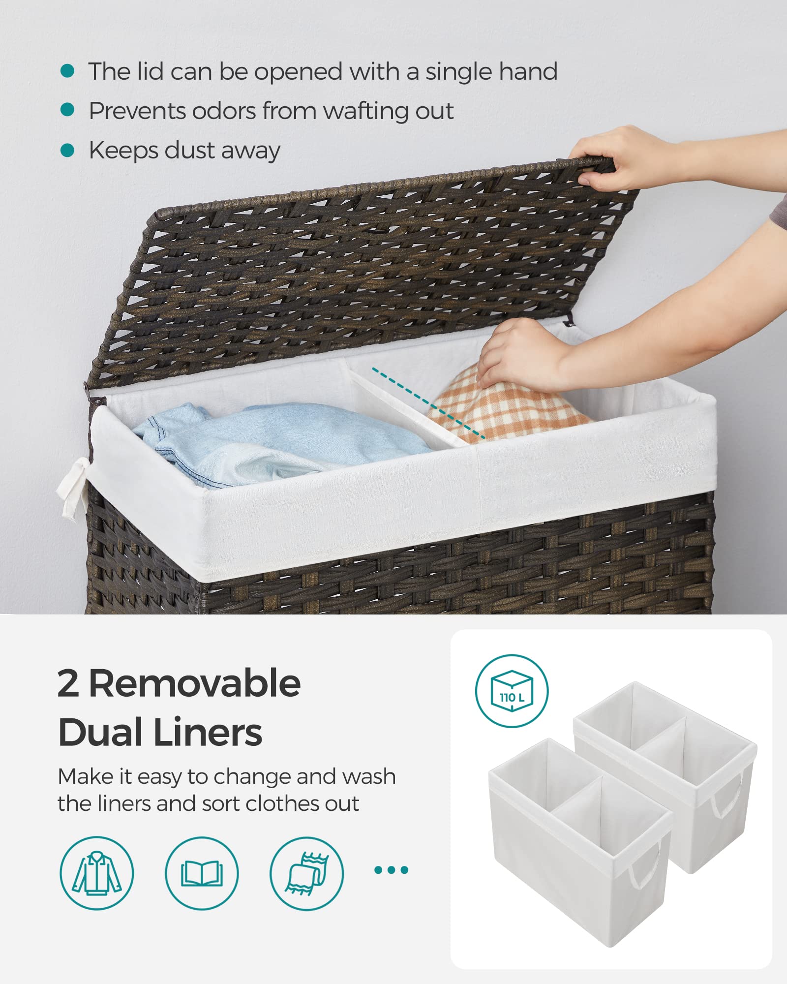 Laundry Hamper with Lid - ModHome Supplies