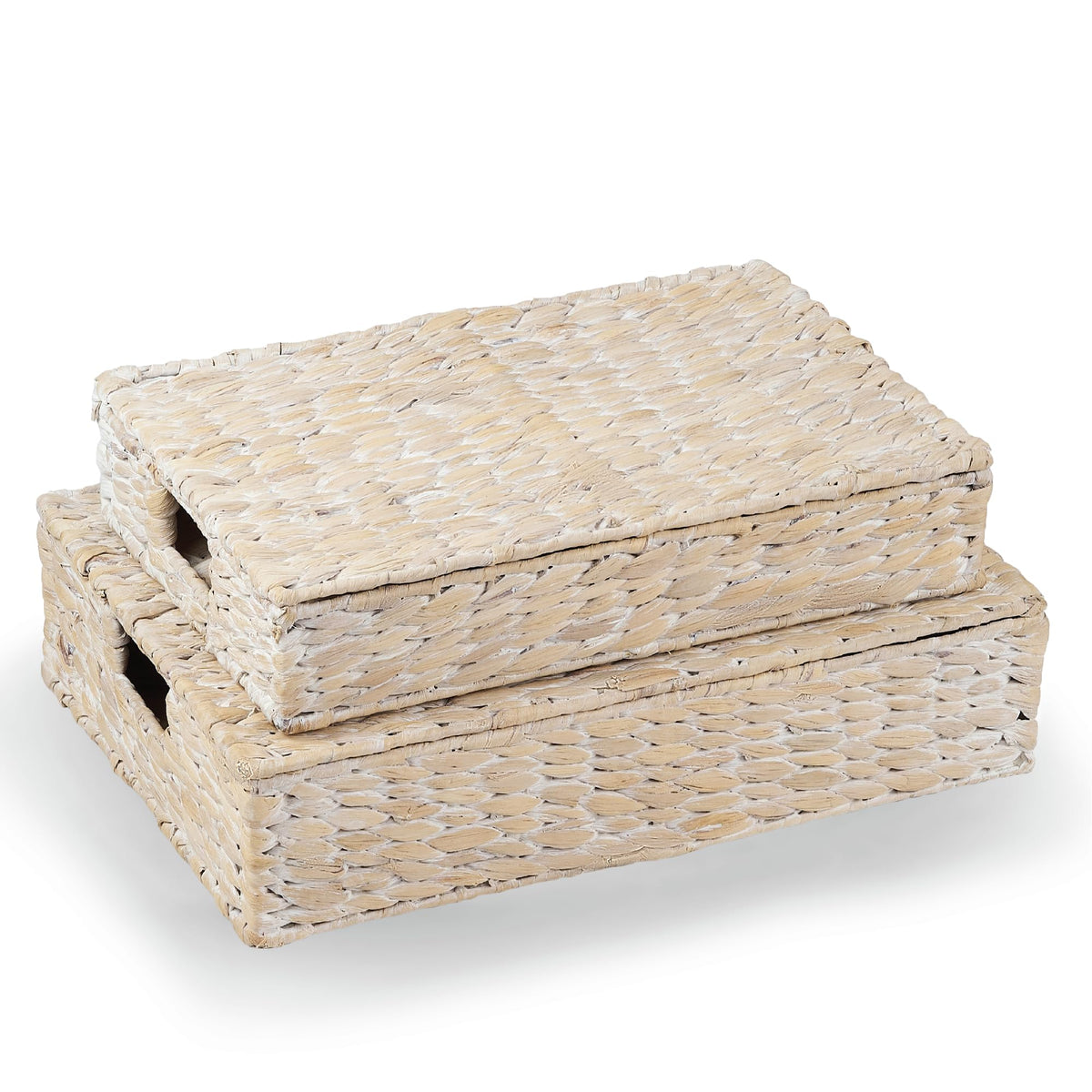 Set of 2 Decorative Storage Boxes With Lids for Home Decor (2 Count)