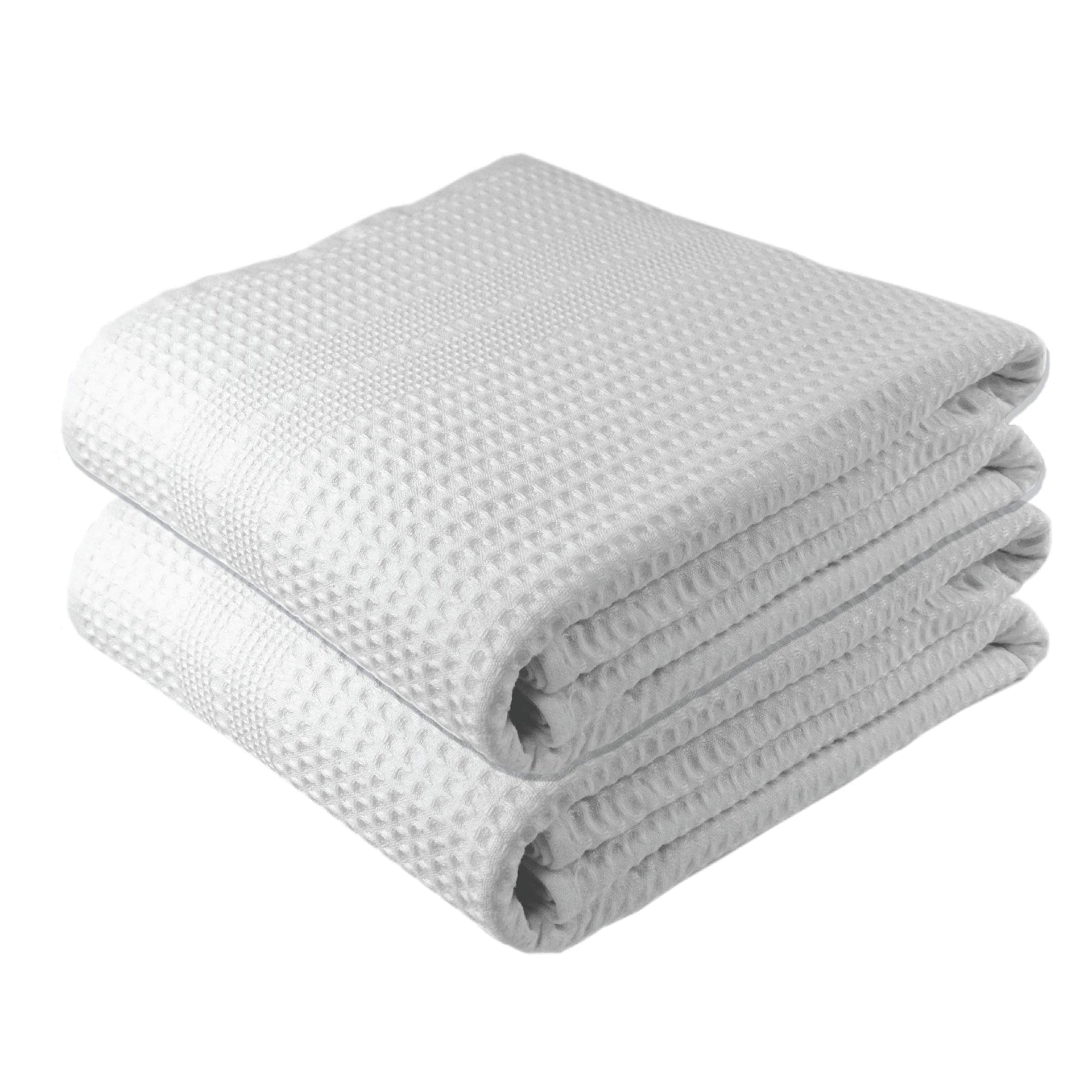 Waffle Bath Sheet Large Bath Towels Quick Dry Thin Body Towels (2 Count)