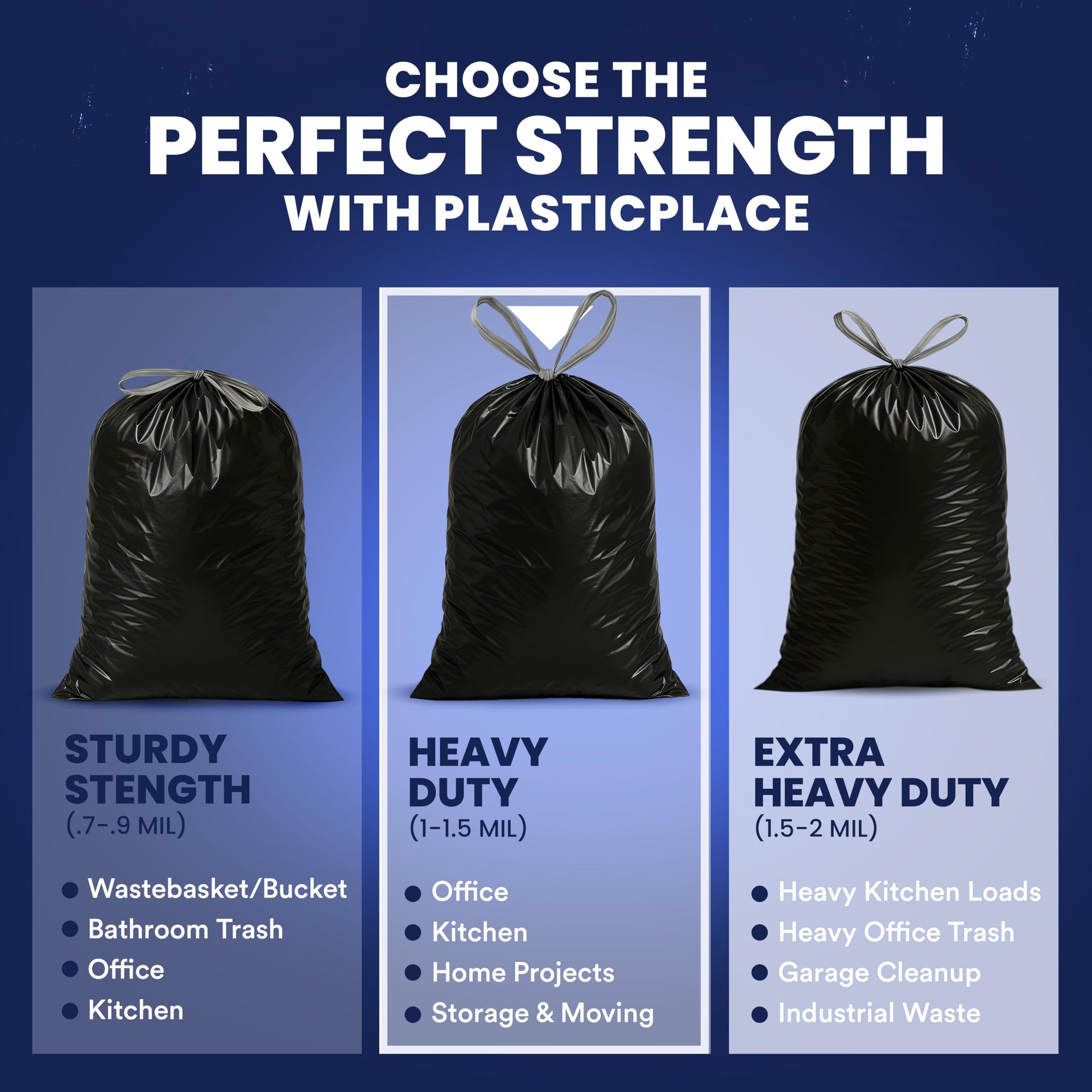 13 gallon Extra Tall Drawstring Kitchen Trash Bags (200 Count)