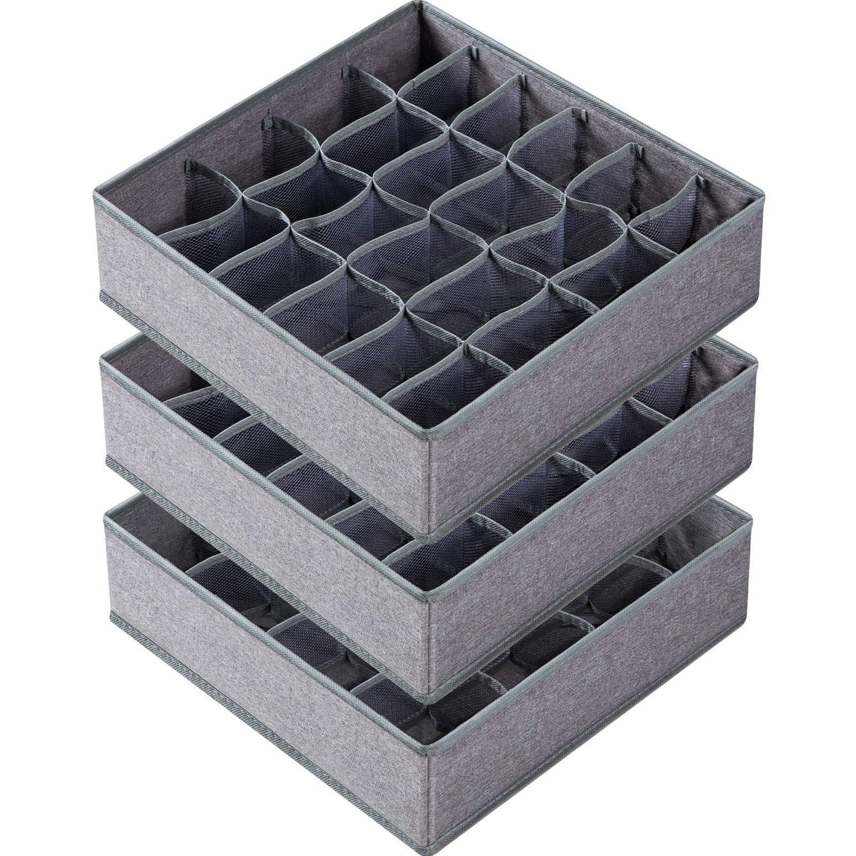 3 Pack Sock Underwear Drawer Organizer Dividers (3 Count)