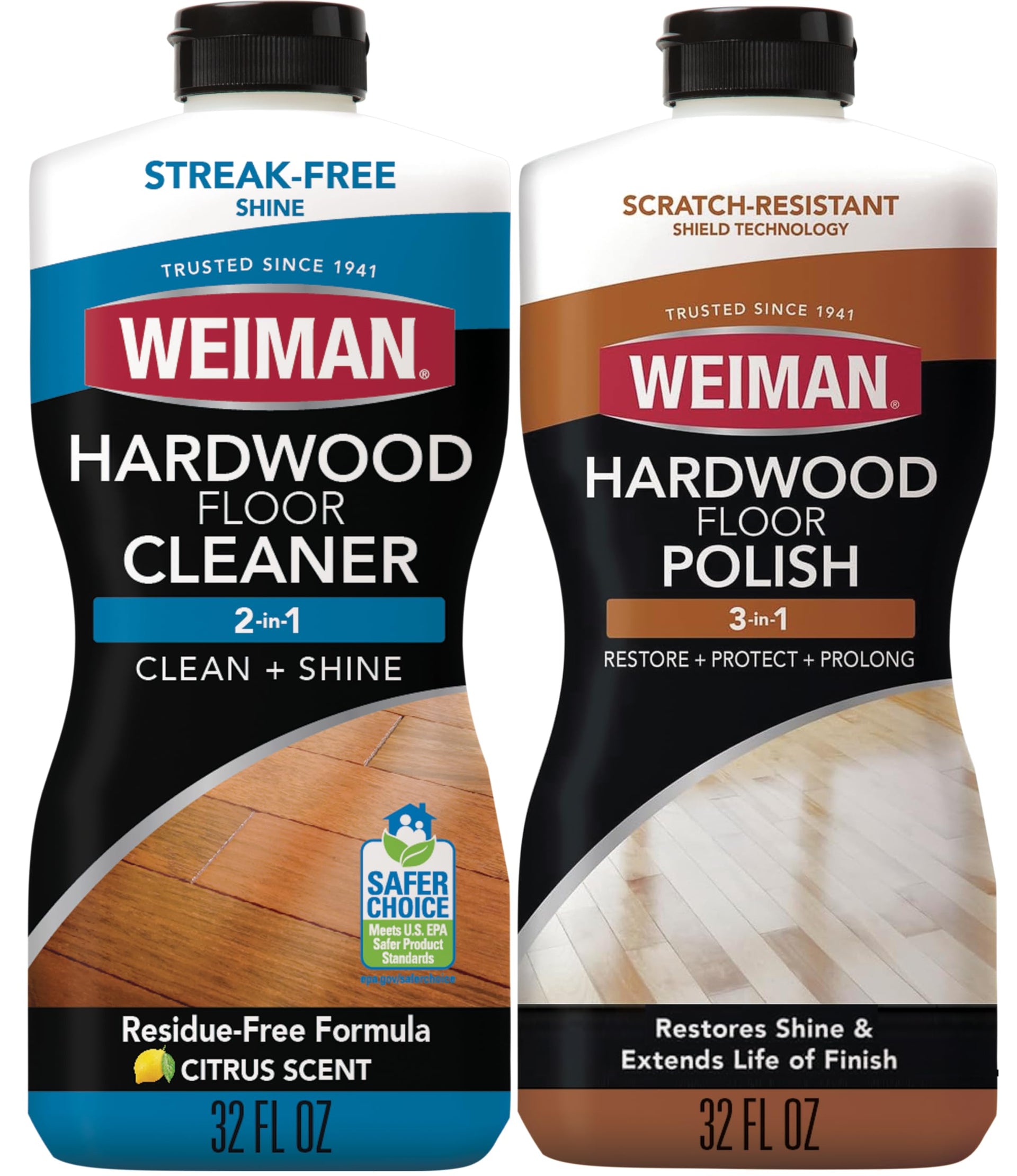 Hardwood Floor Cleaner and Polish Restorer Combo