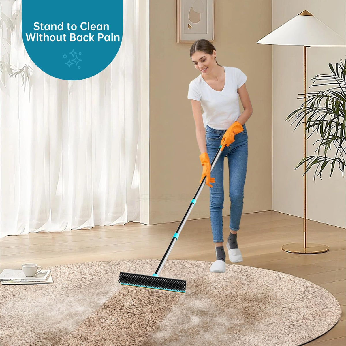 Carpet Rake 60" Long Handle (28 Ounce) - ModHome Supplies