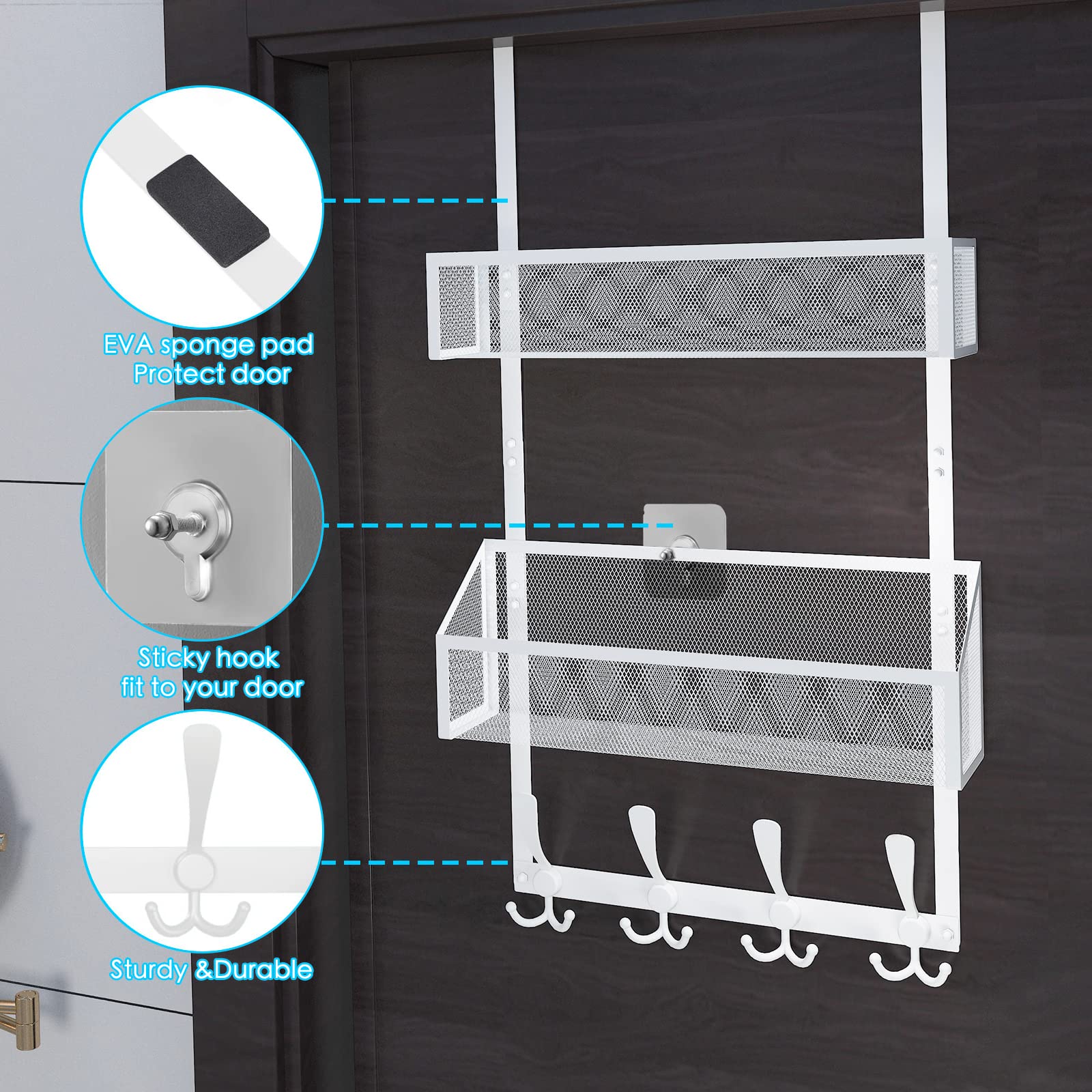 Over The Door Hooks Organizer