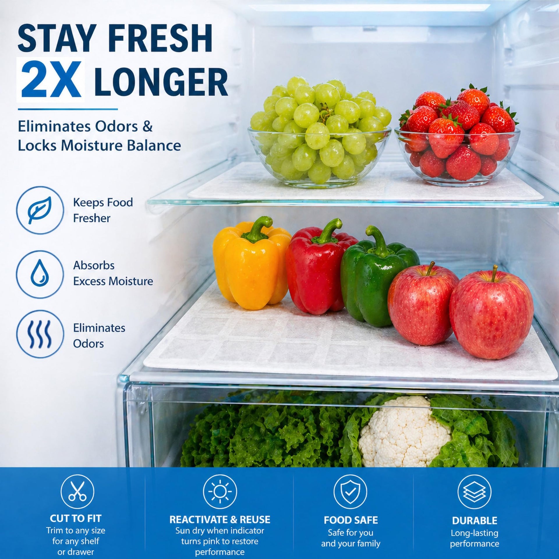 Rechargeable Refrigerator Deodorizer (4 Count)