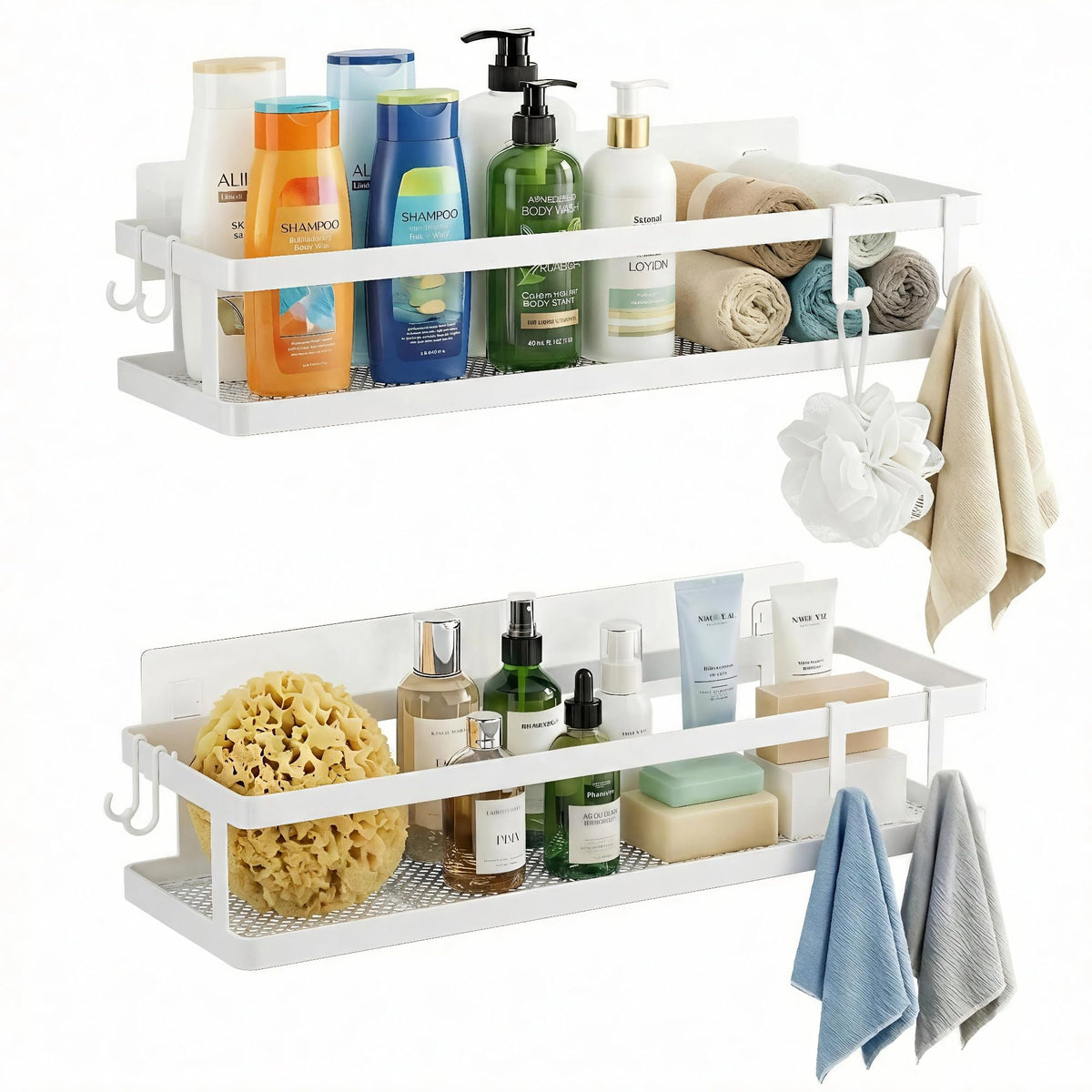2 Pack 16.5" Extra Long Slim Shower Caddy (2 Count)