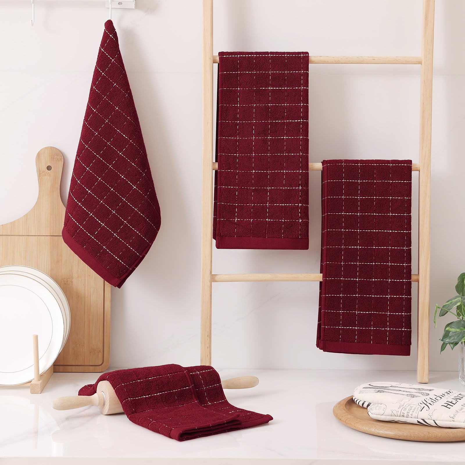 100% Cotton Terry Kitchen Towels (8 Count)