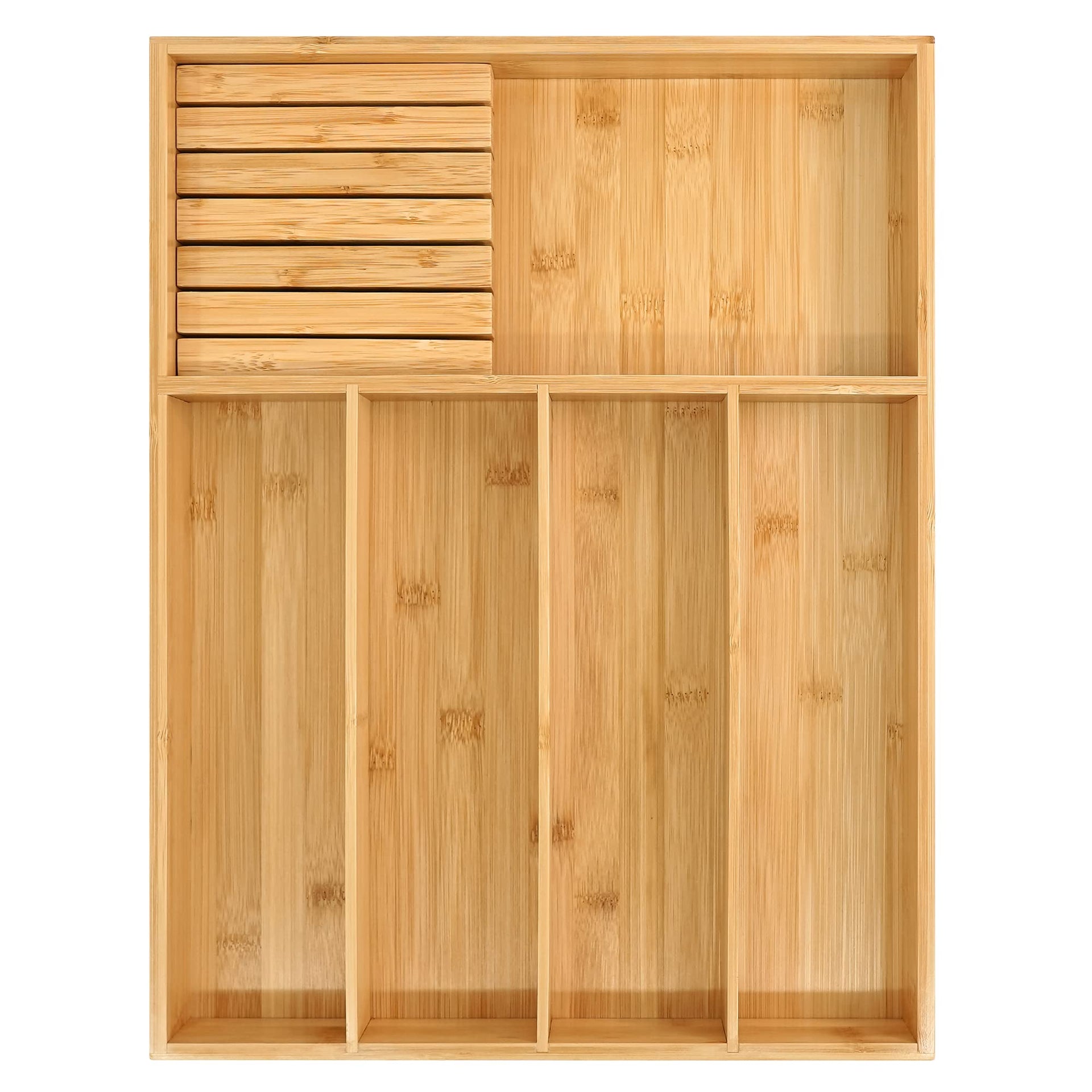 Bamboo Silverware Drawer Organizer