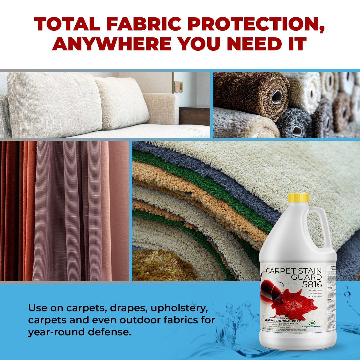 5816 Stain Shield Spray for Carpets and (512 Fl Oz)