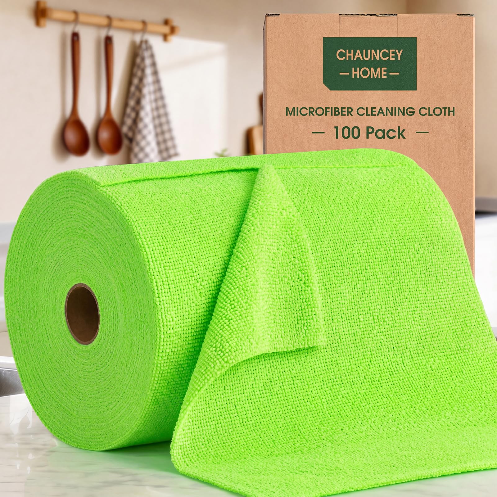 Microfiber Cleaning Cloth Roll (100 Count)