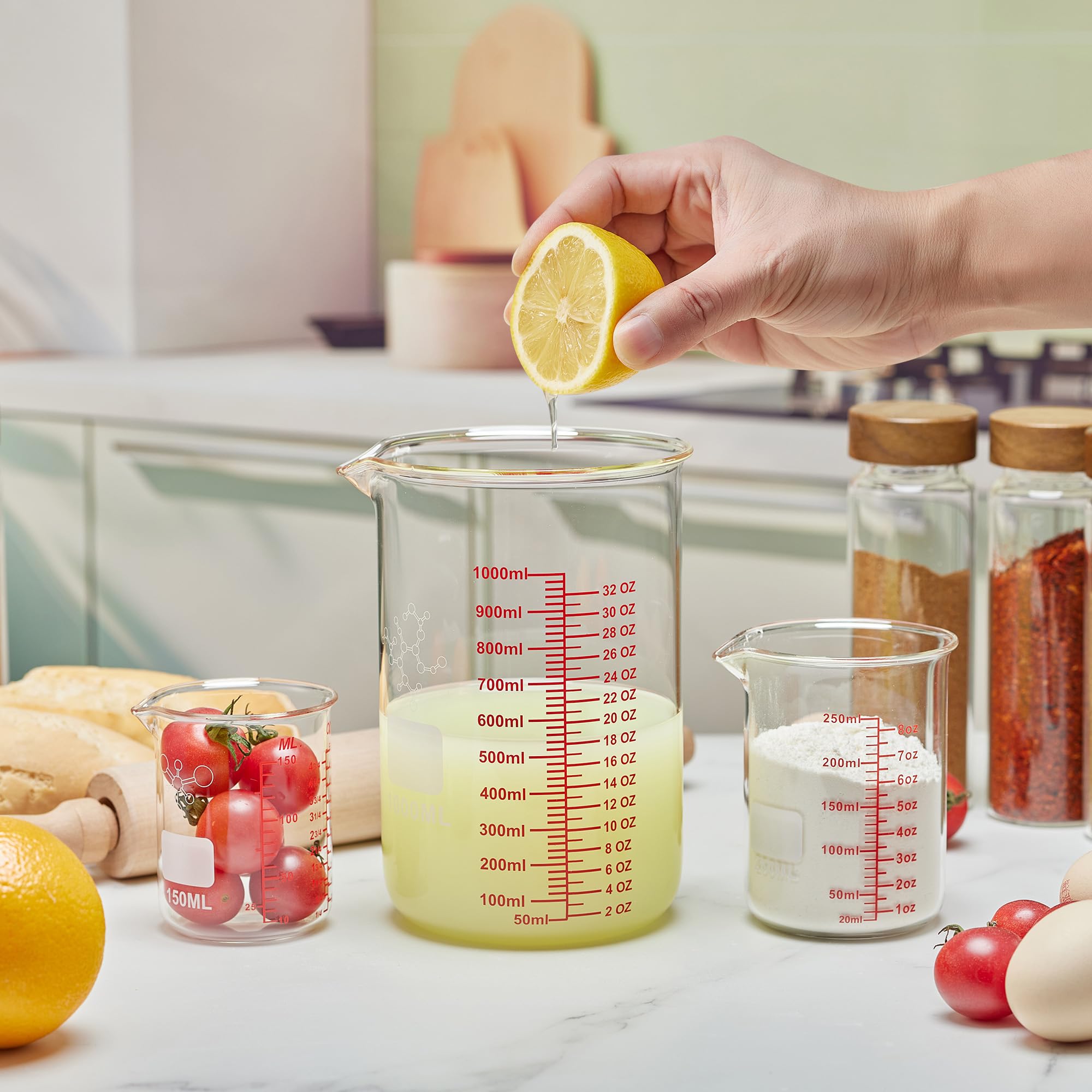 High Borosilicate Glass Measuring Cup Set