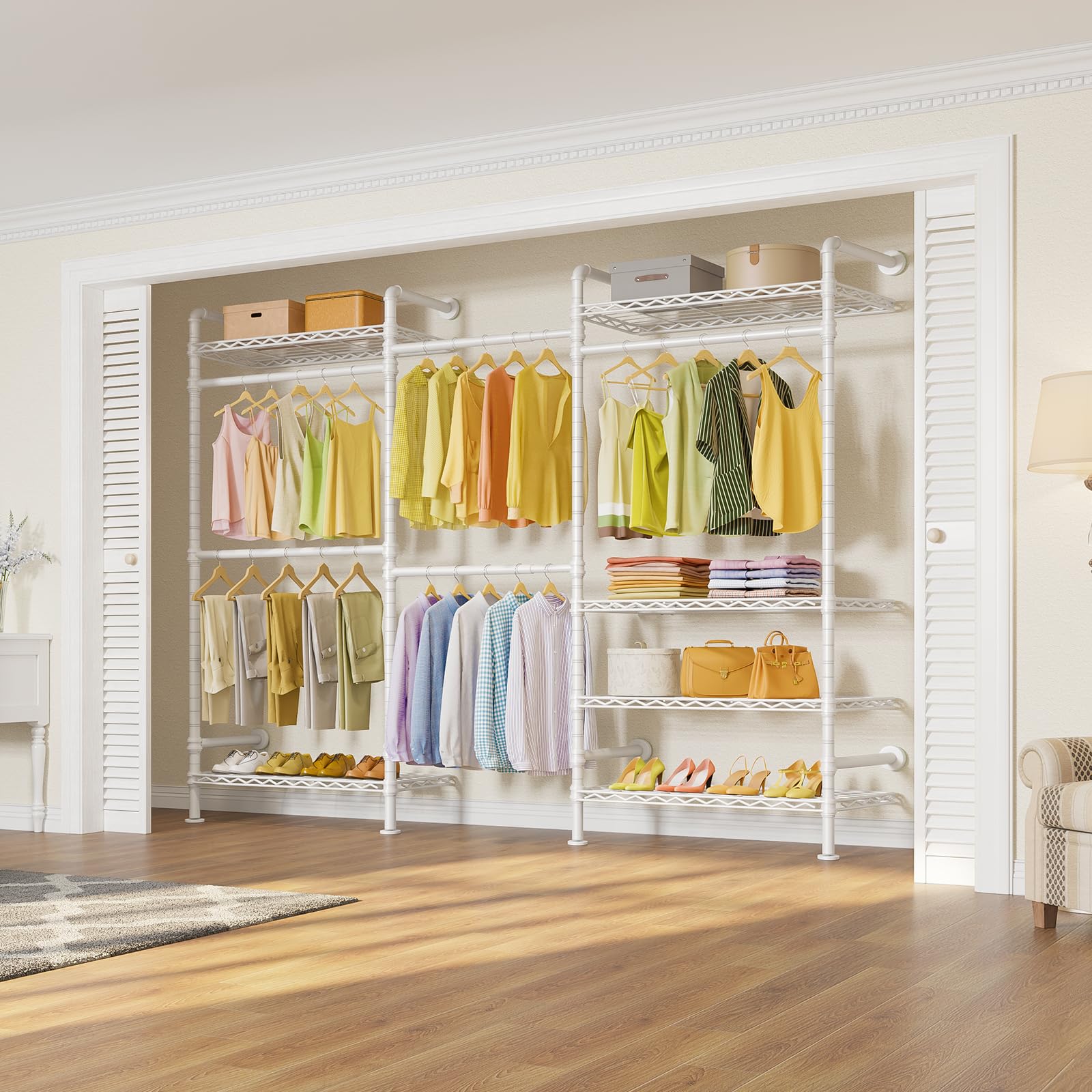 F3 Garment Rack Heavy Duty Clothes Rack for Hanging Clothes