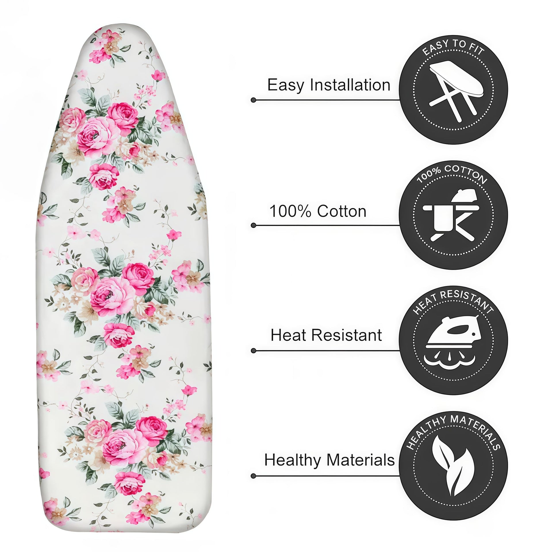 Ironing Board Cover with Two 5MM Thick Feltpads