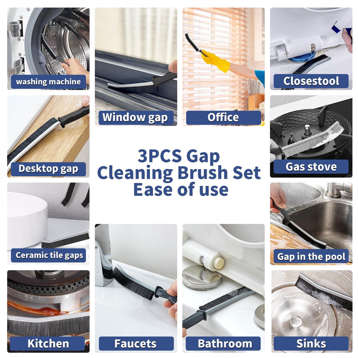 Crevice Cleaning Brush (3 Count)