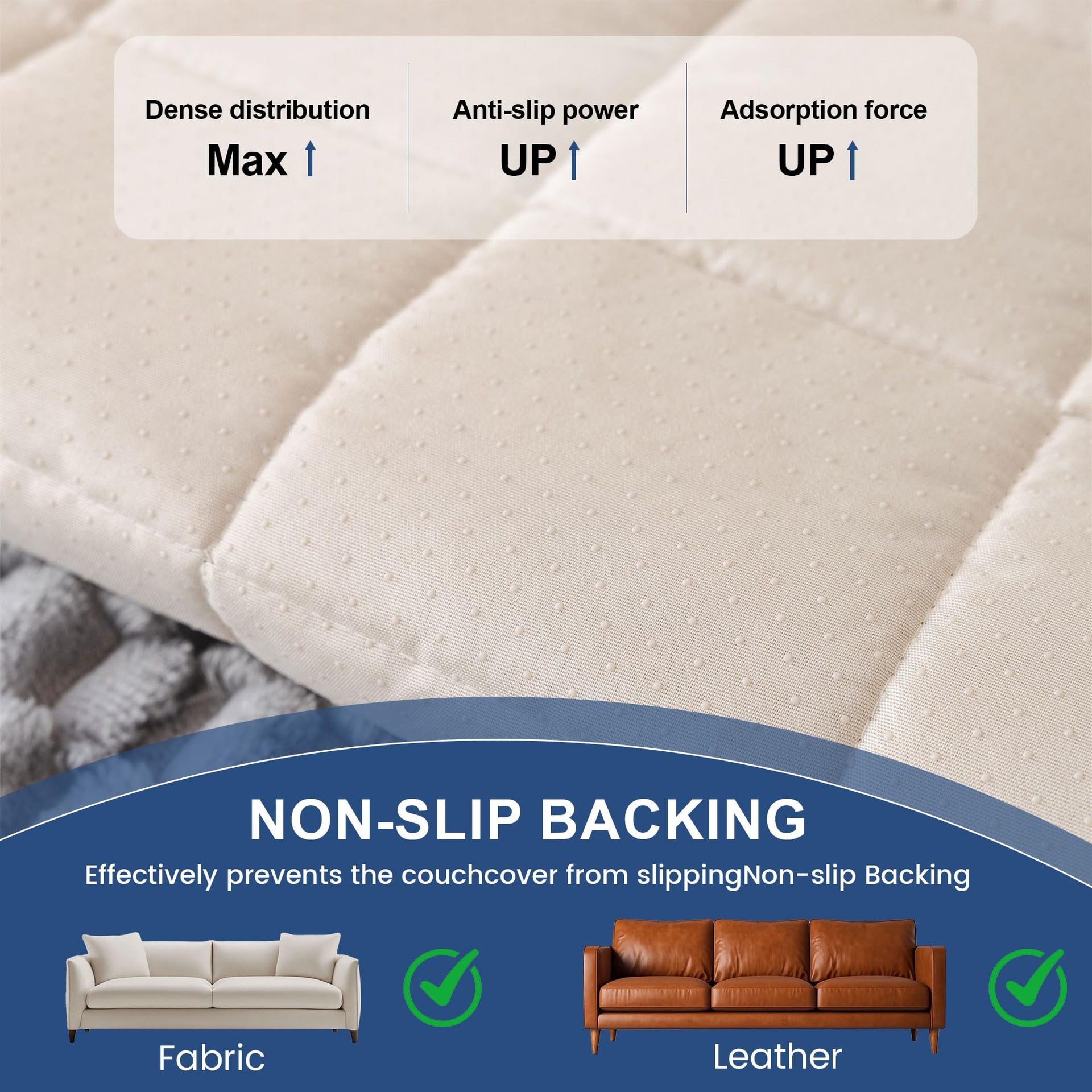 Couch Cover for Dogs Washable Non Slip Pet Couch Covers Sofa Protector (3 Count)