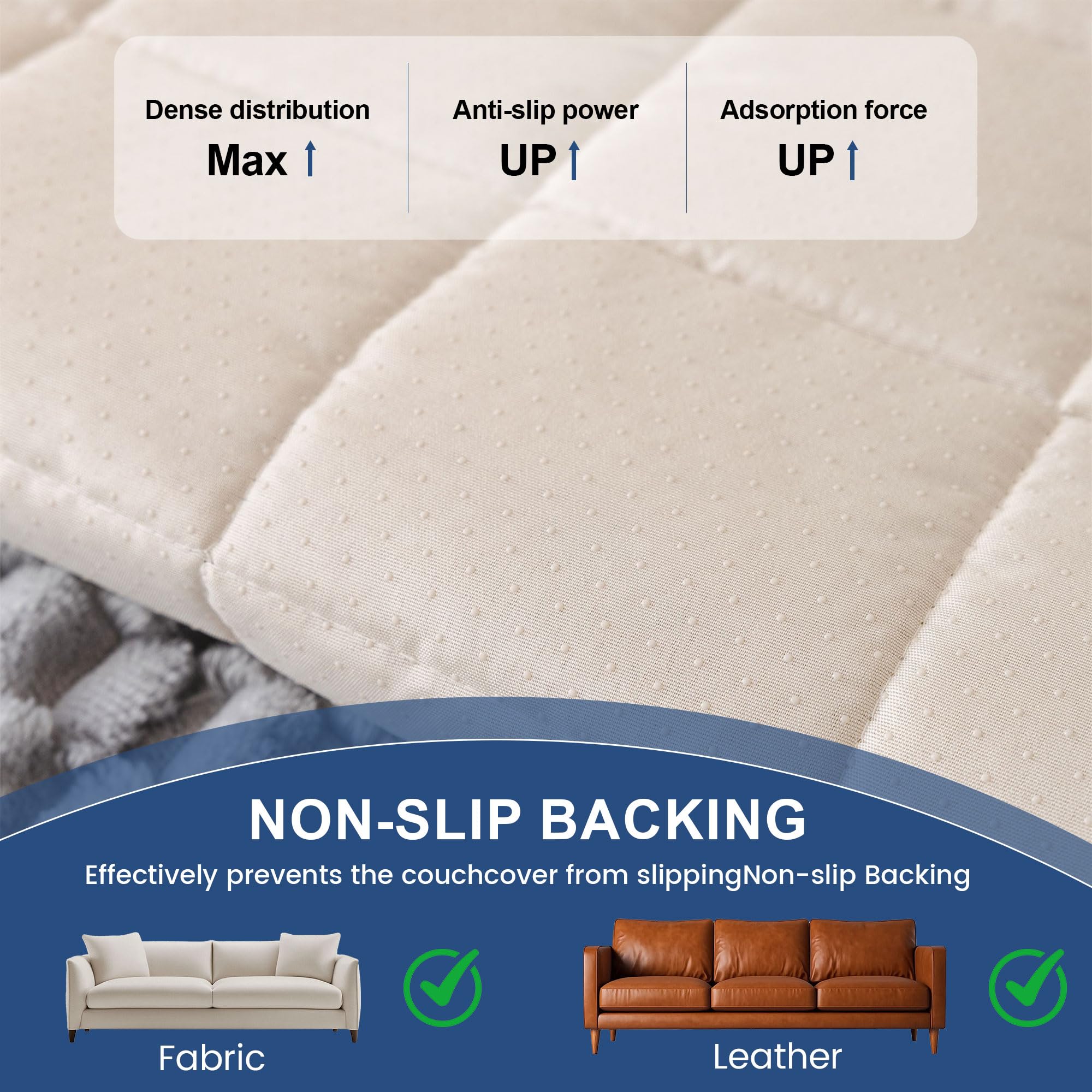 Couch Cover for Dogs Washable Non Slip Pet Couch Covers Sofa Protector (3 Count)
