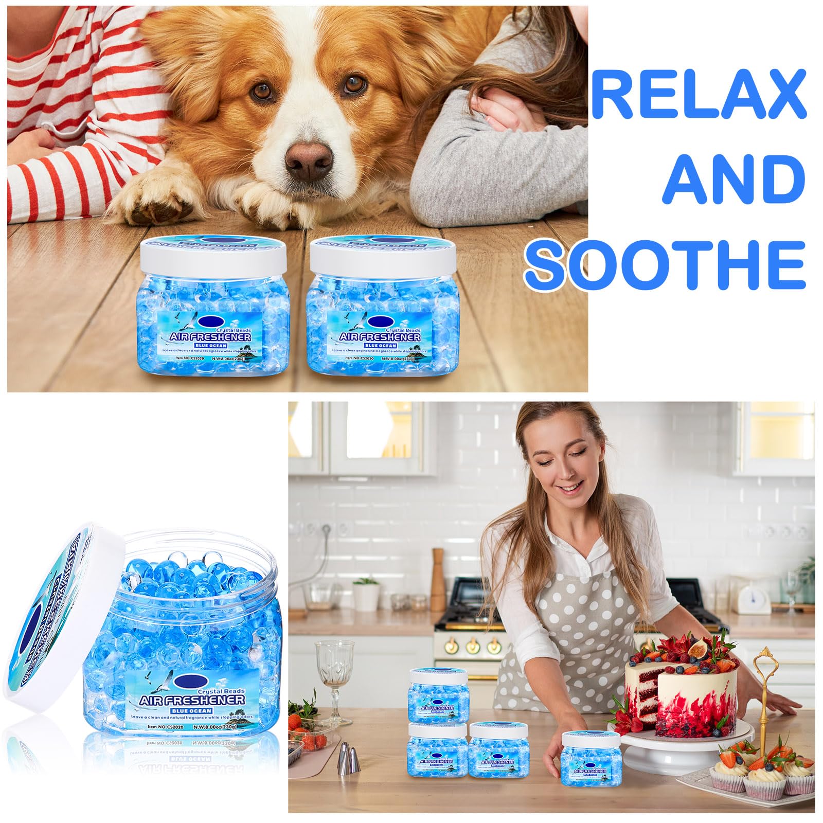 6 Pcs Air Freshener Beads Odor Eliminator Beads Odor (48 Fl Oz)