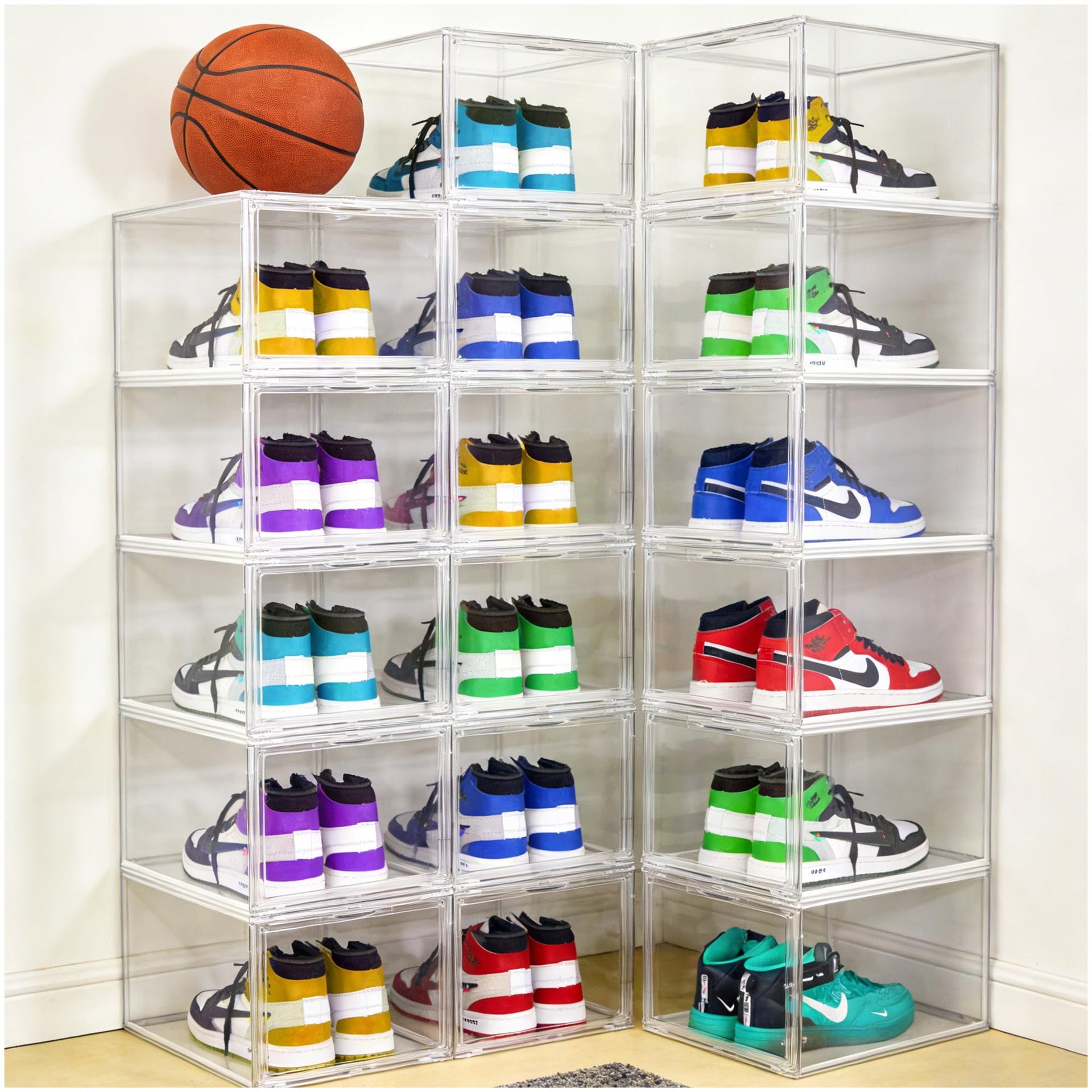 1 Pack Clear Acrylic Sneaker Boxes for Sneakers & High Tops