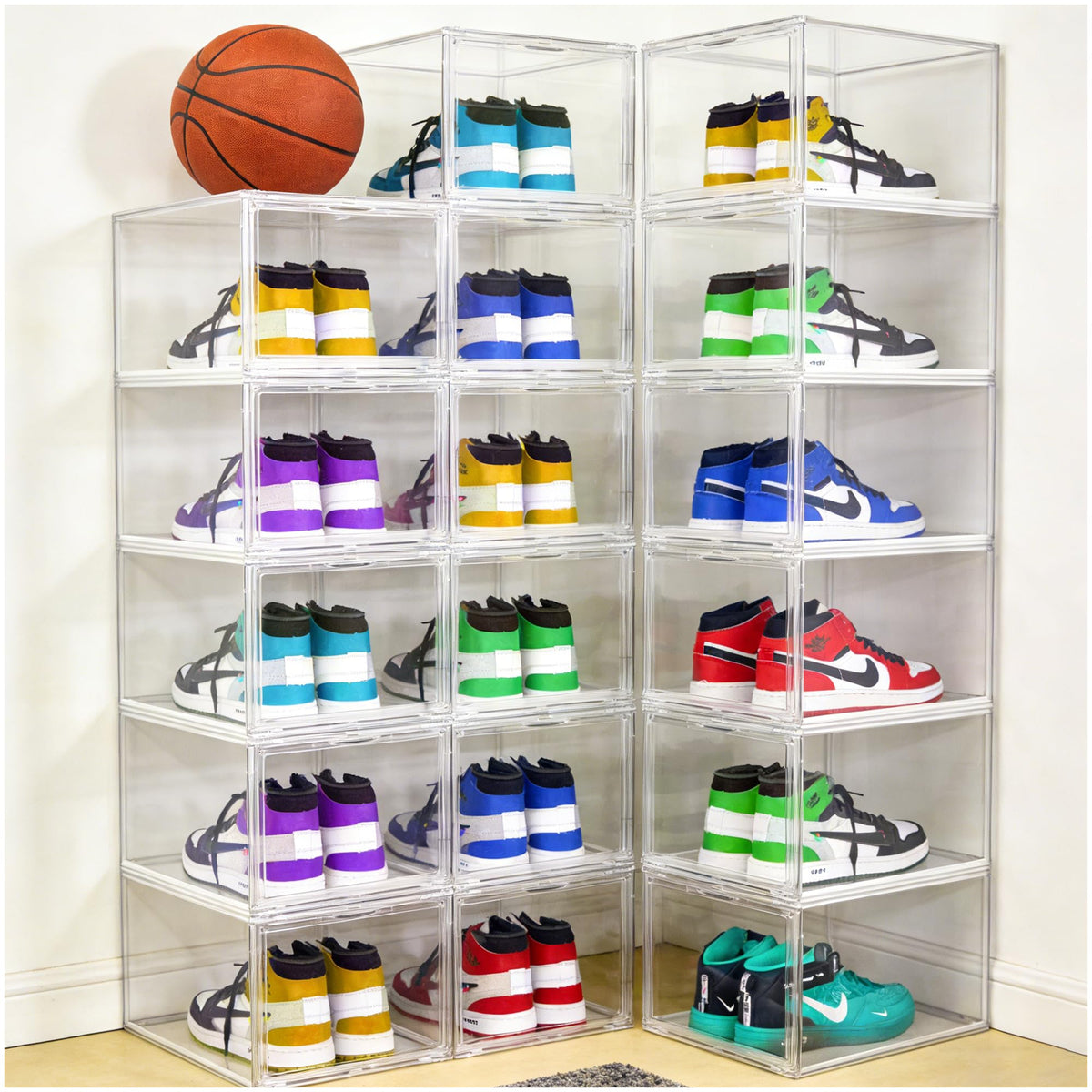 1 Pack Clear Acrylic Sneaker Boxes for Sneakers & High Tops