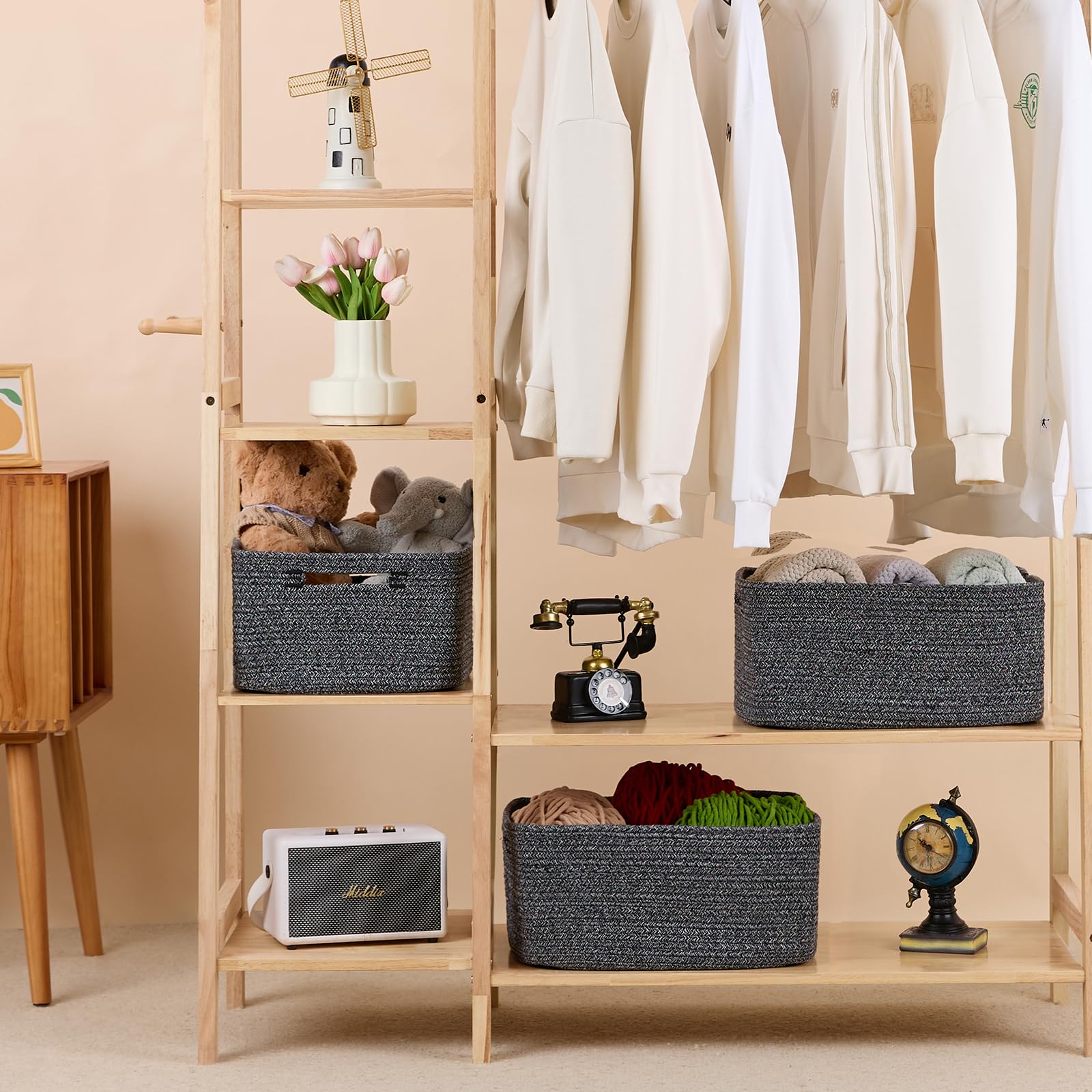 Large Storage Baskets for Organizing (4 Count)