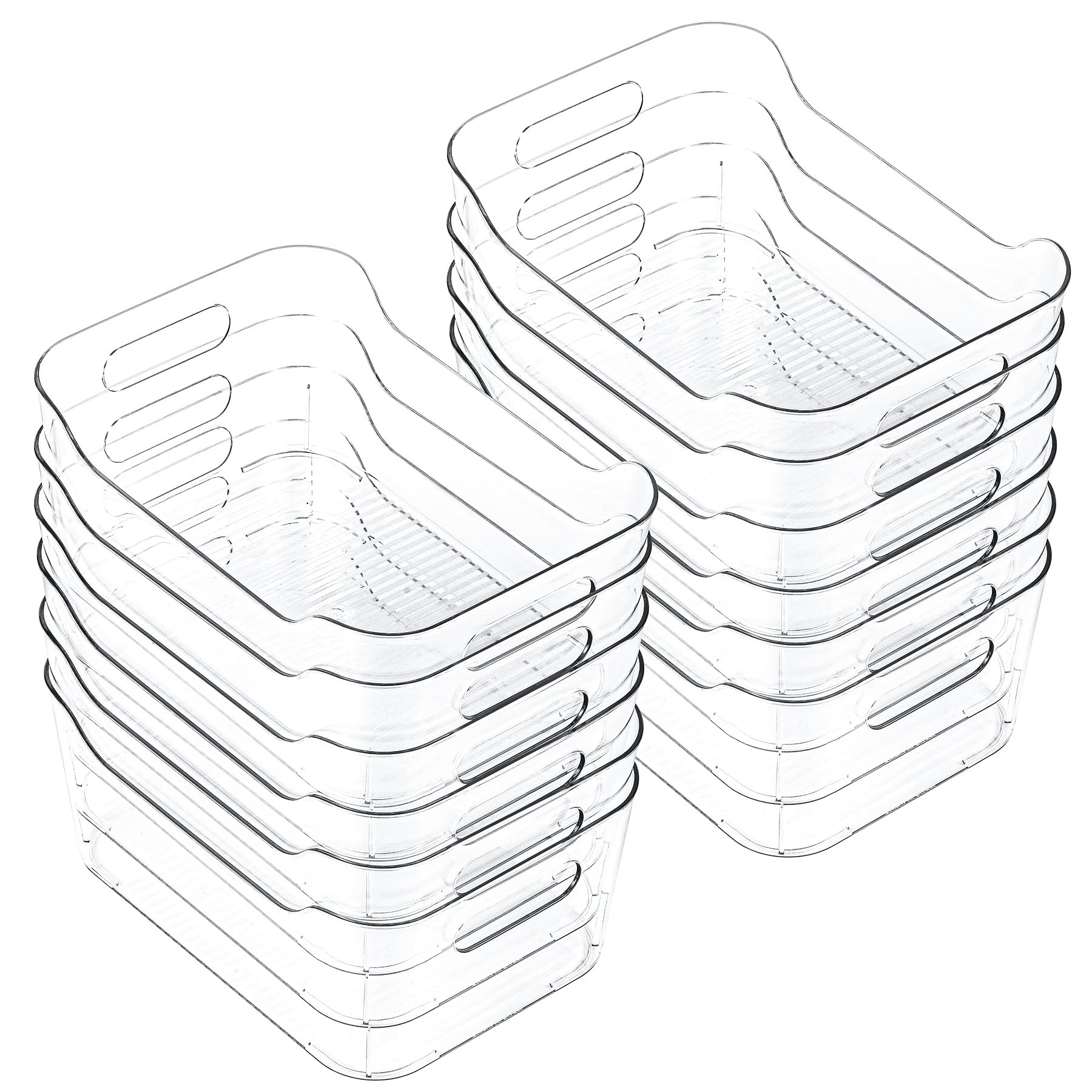 12 Pack Clear Plastic Storage Bins (12 Count)