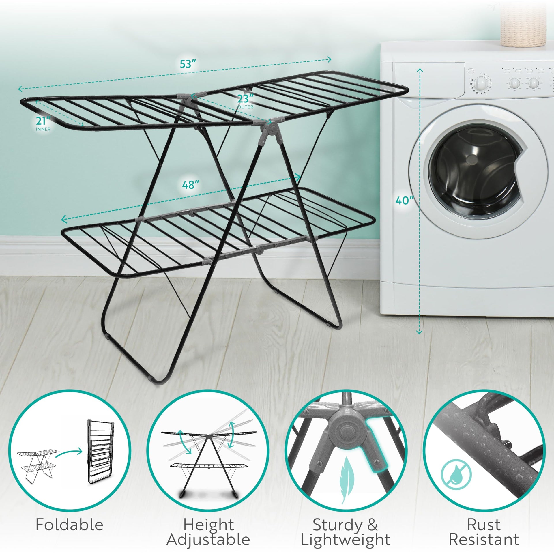 2 Tier Folding Rack