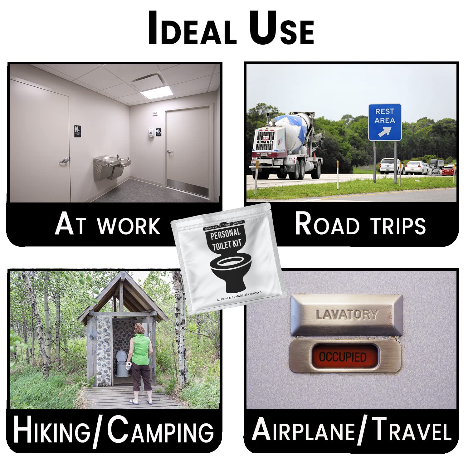 Personal Toilet Kit To Go (10 Count)