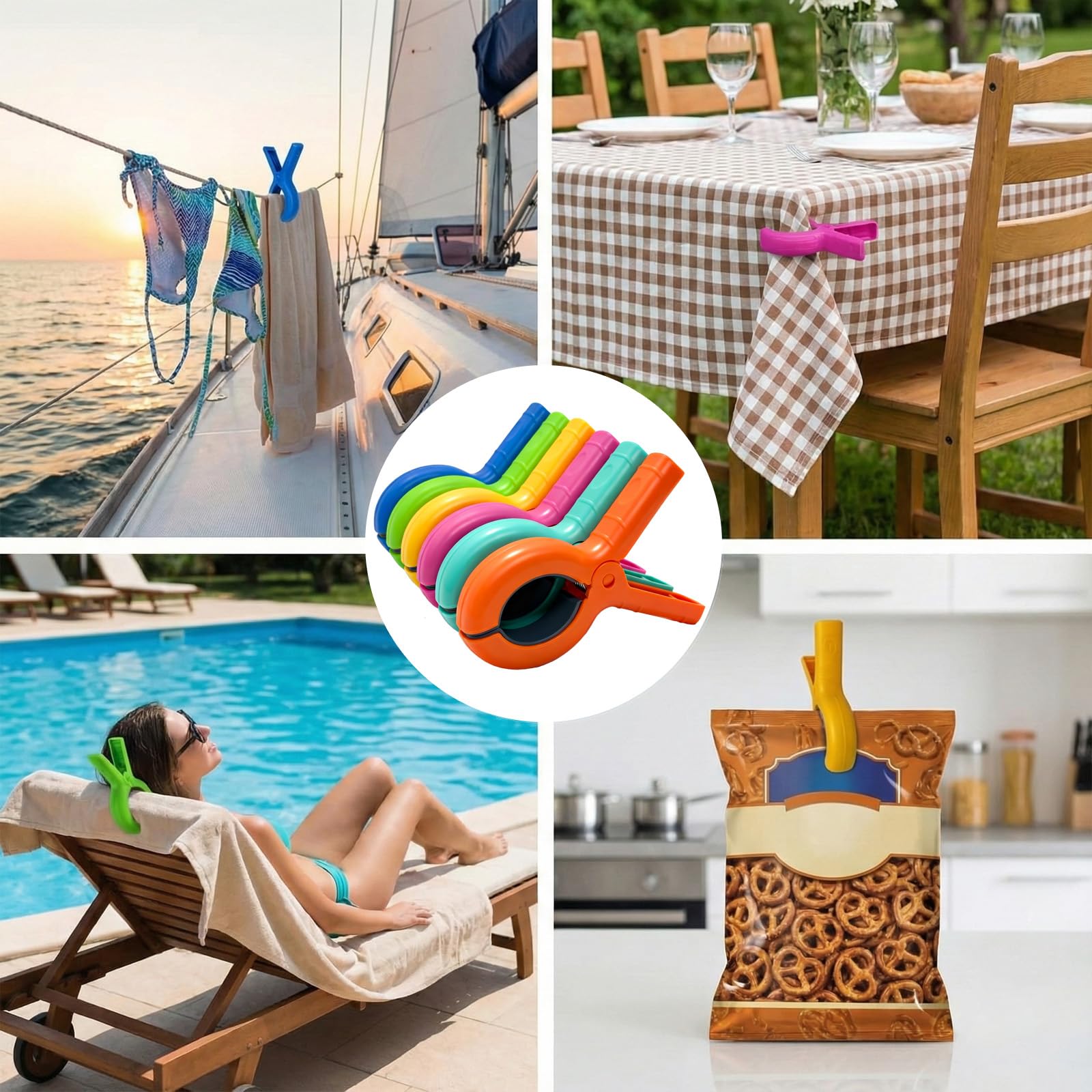 Large Beach Towel Clips for Beach Chairs