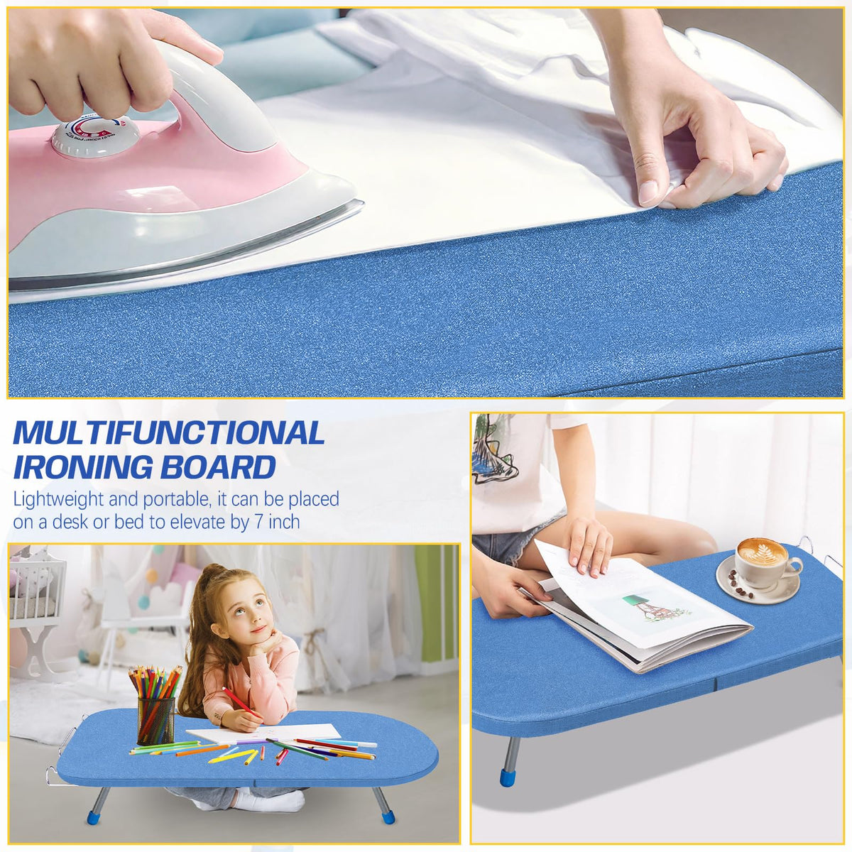Tabletop Ironing Board with Iron Rest