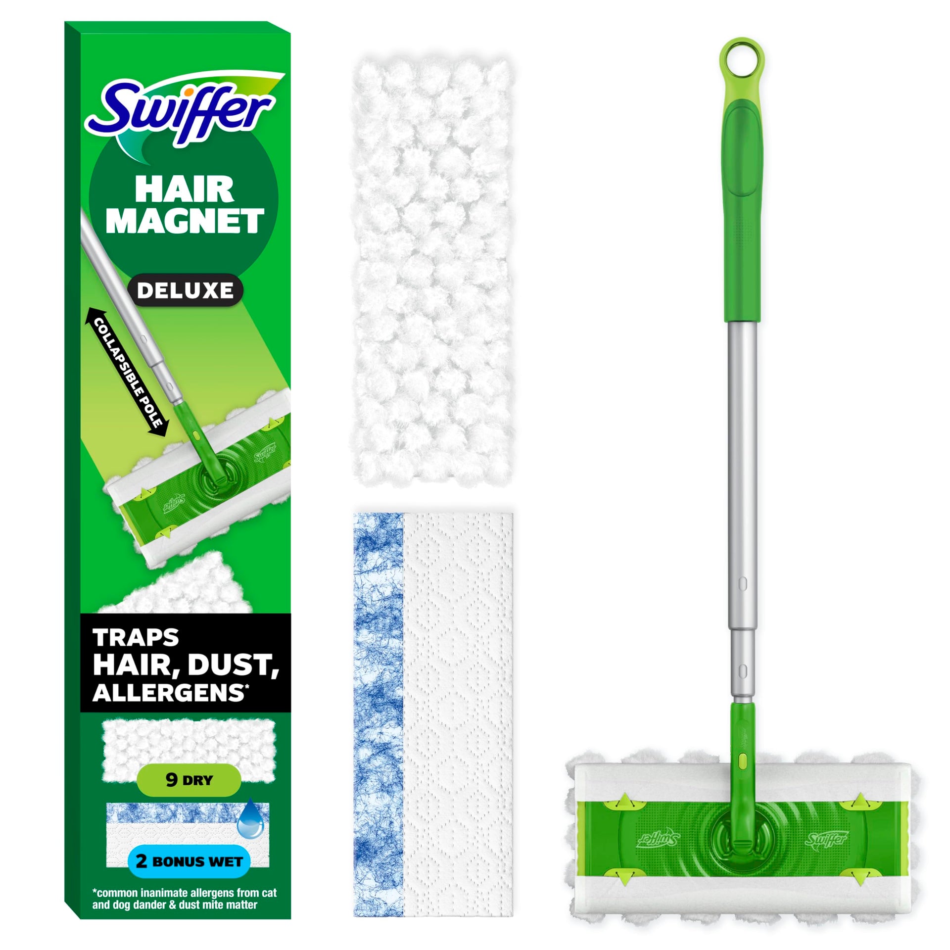 Hair Magnet Deluxe Starter Kit with Collapsible Pole