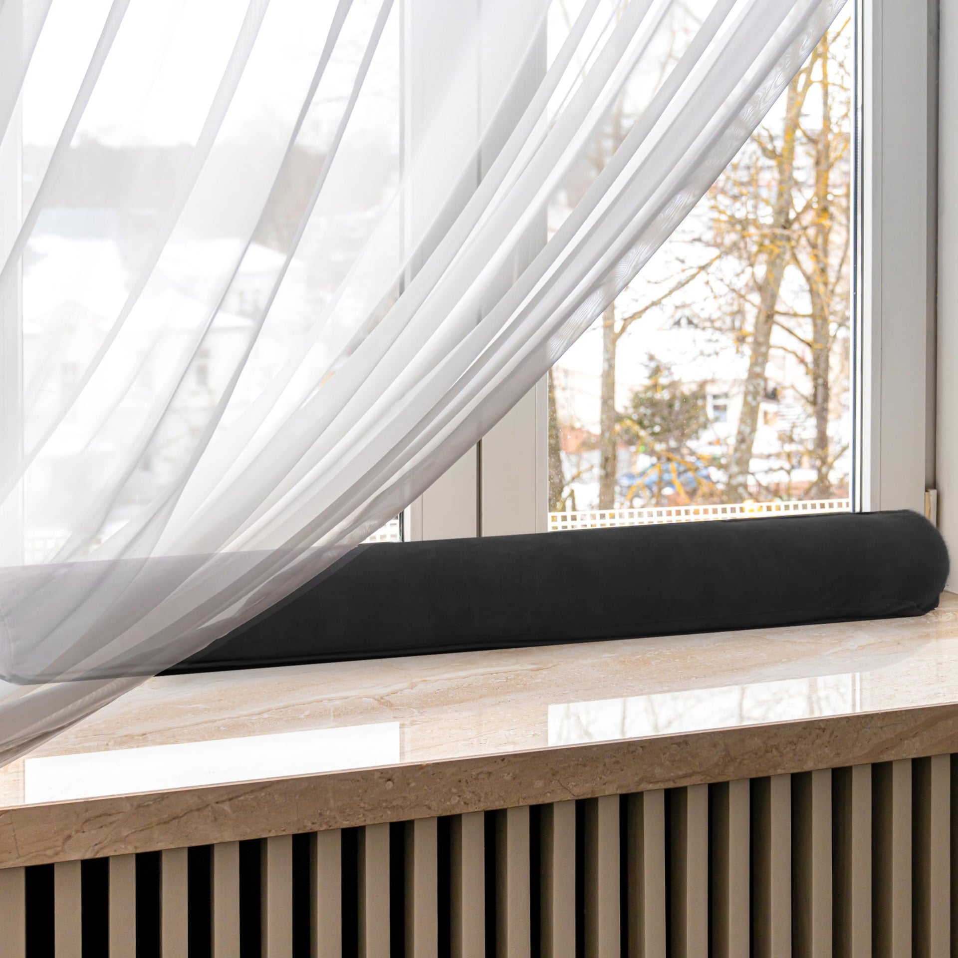 Door Draft Stopper with Removable Washable Cover