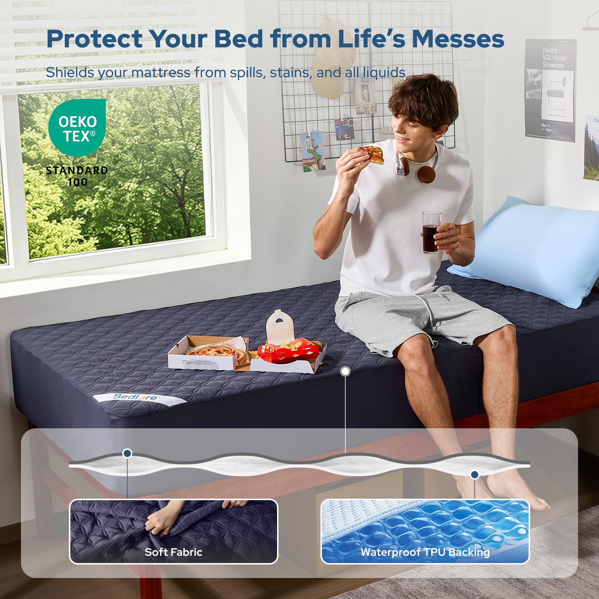 Waterproof Twin XL Mattress Protector