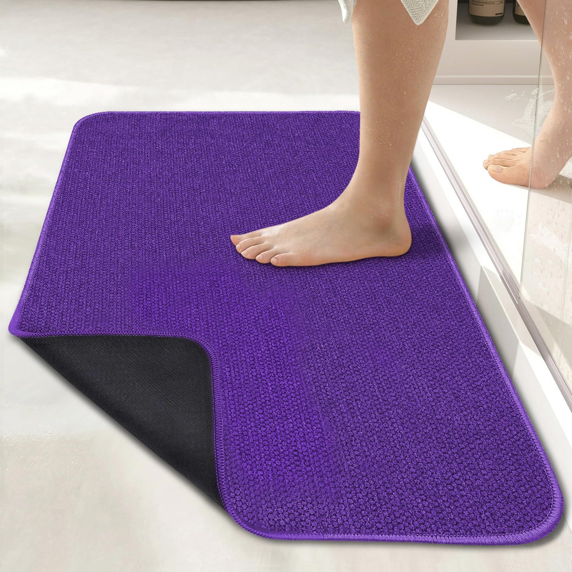 Bath Mat Ultra Thin Bathroom Runner Rugs (12 Sq Ft)