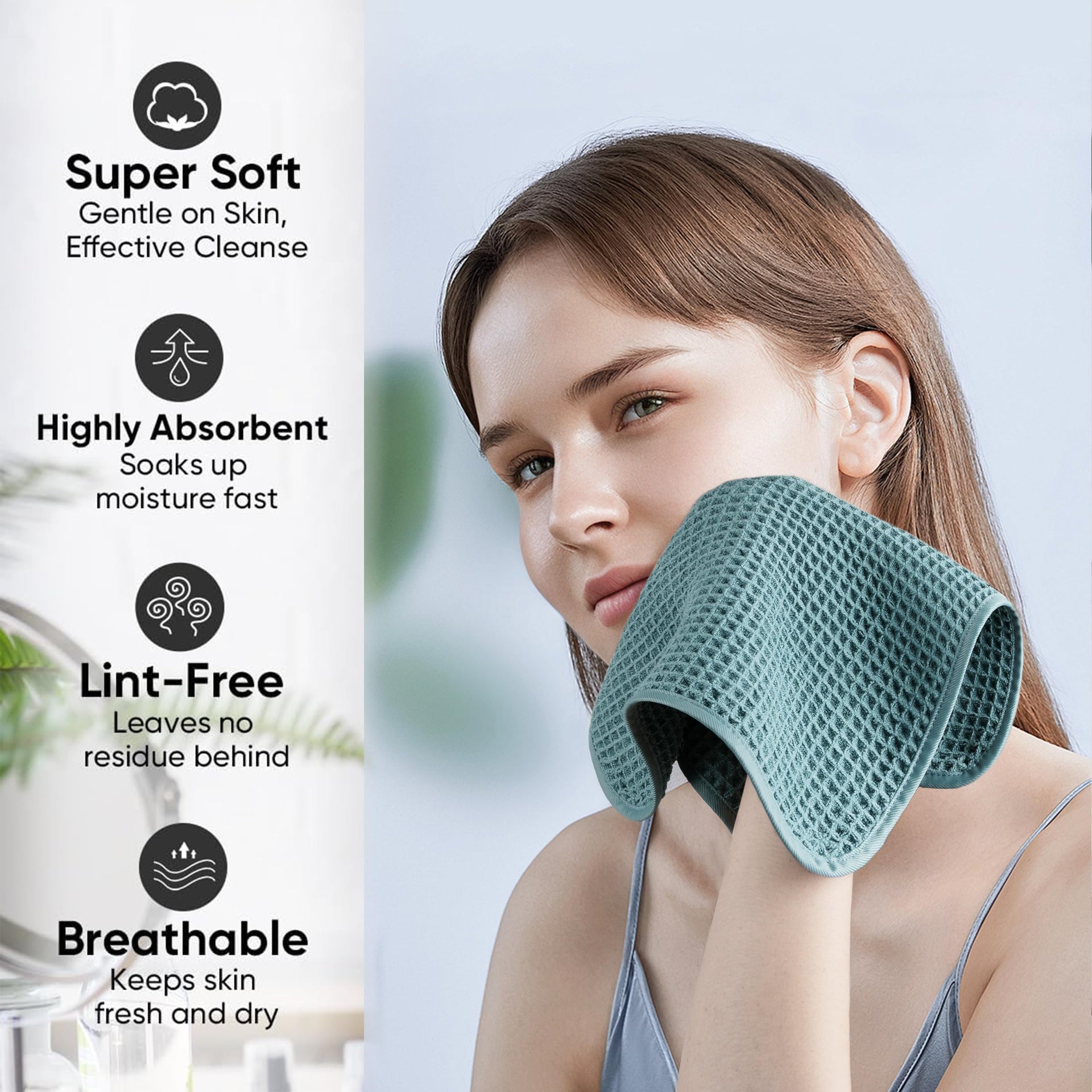 ber Waffle Face Towels (2 Count)