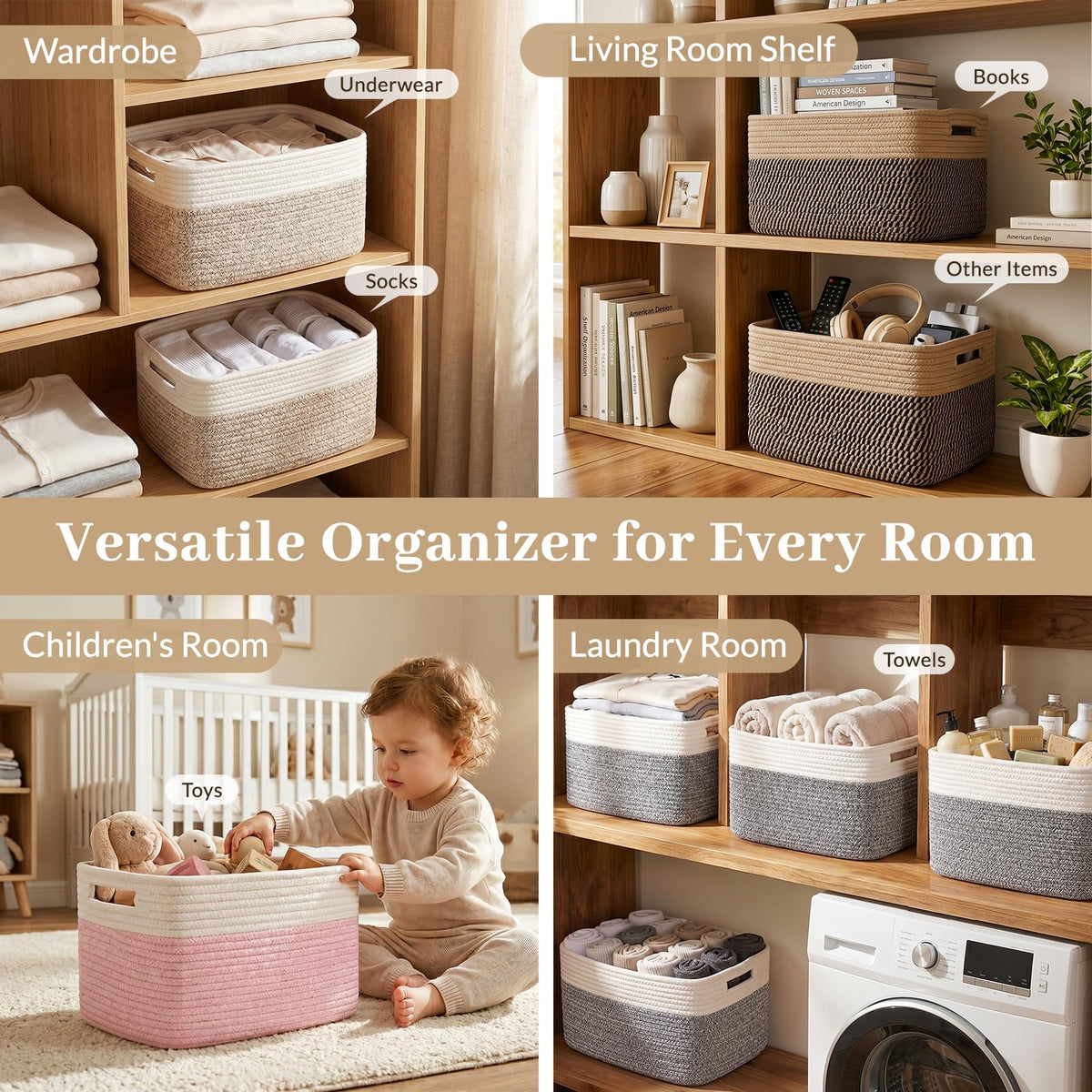 4 Pack Storage Basket (4 Count)